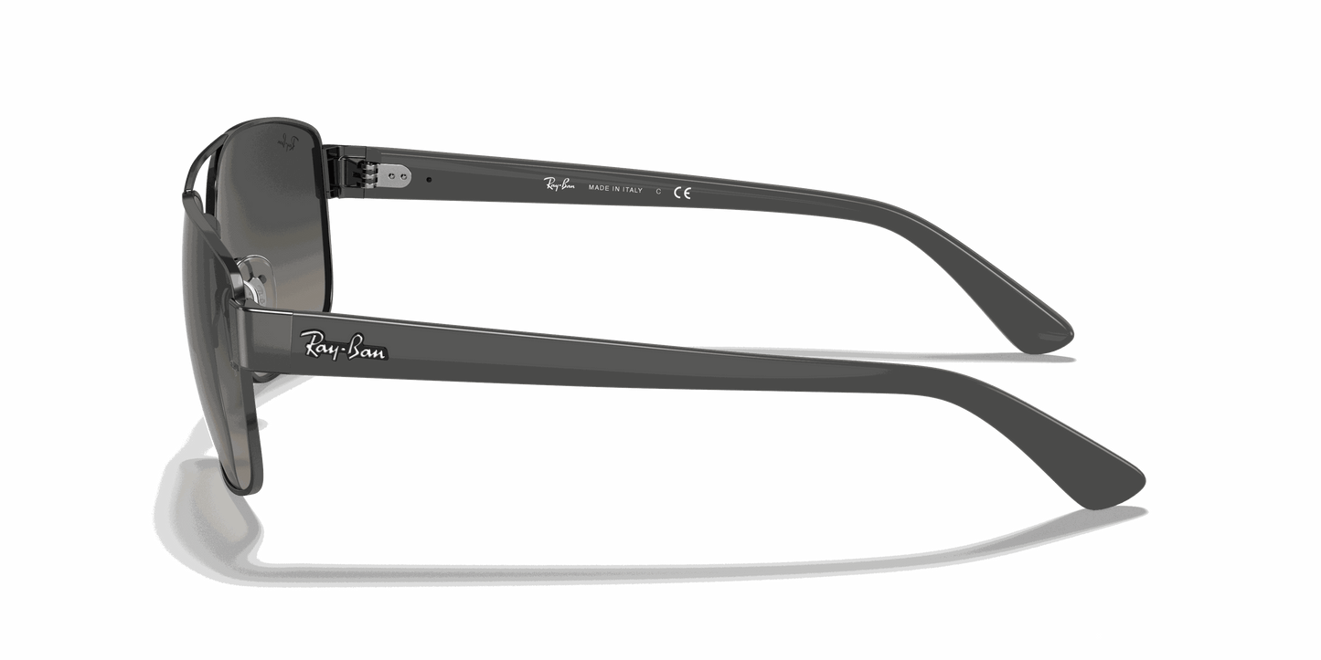 [Grey Gradient Lenses, Polished Gunmetal Frame]