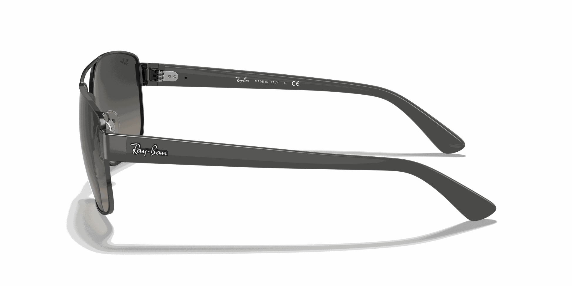 [Grey Gradient Lenses, Polished Gunmetal Frame]
