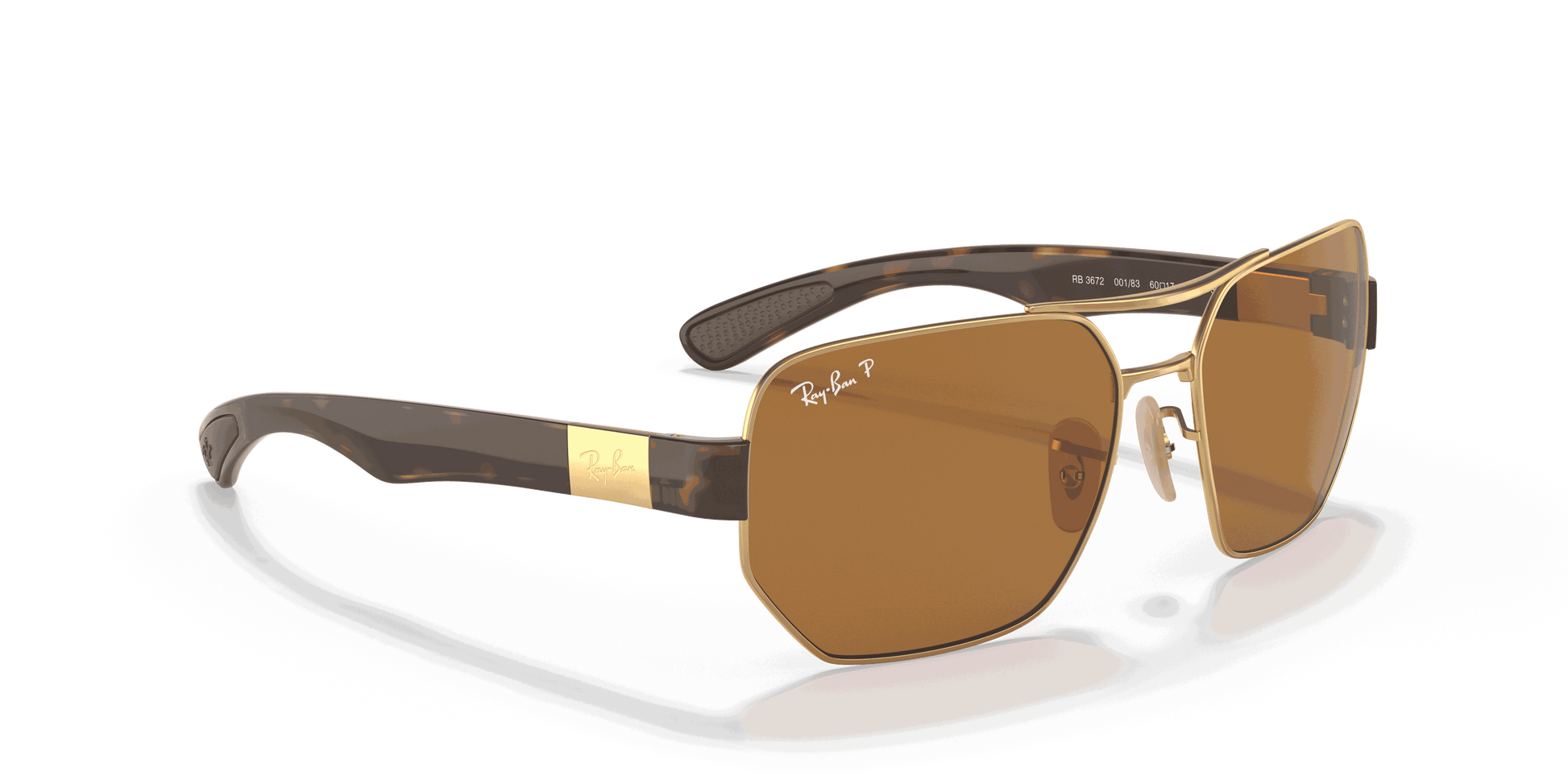 [B-15 Brown Lenses, Polished Arista Gold Frame]