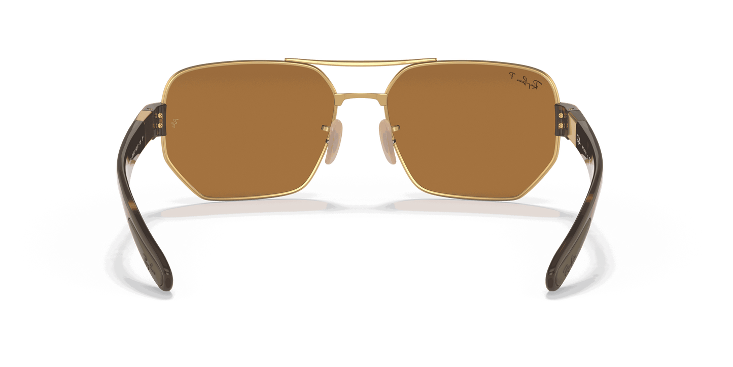 [B-15 Brown Lenses, Polished Arista Gold Frame]