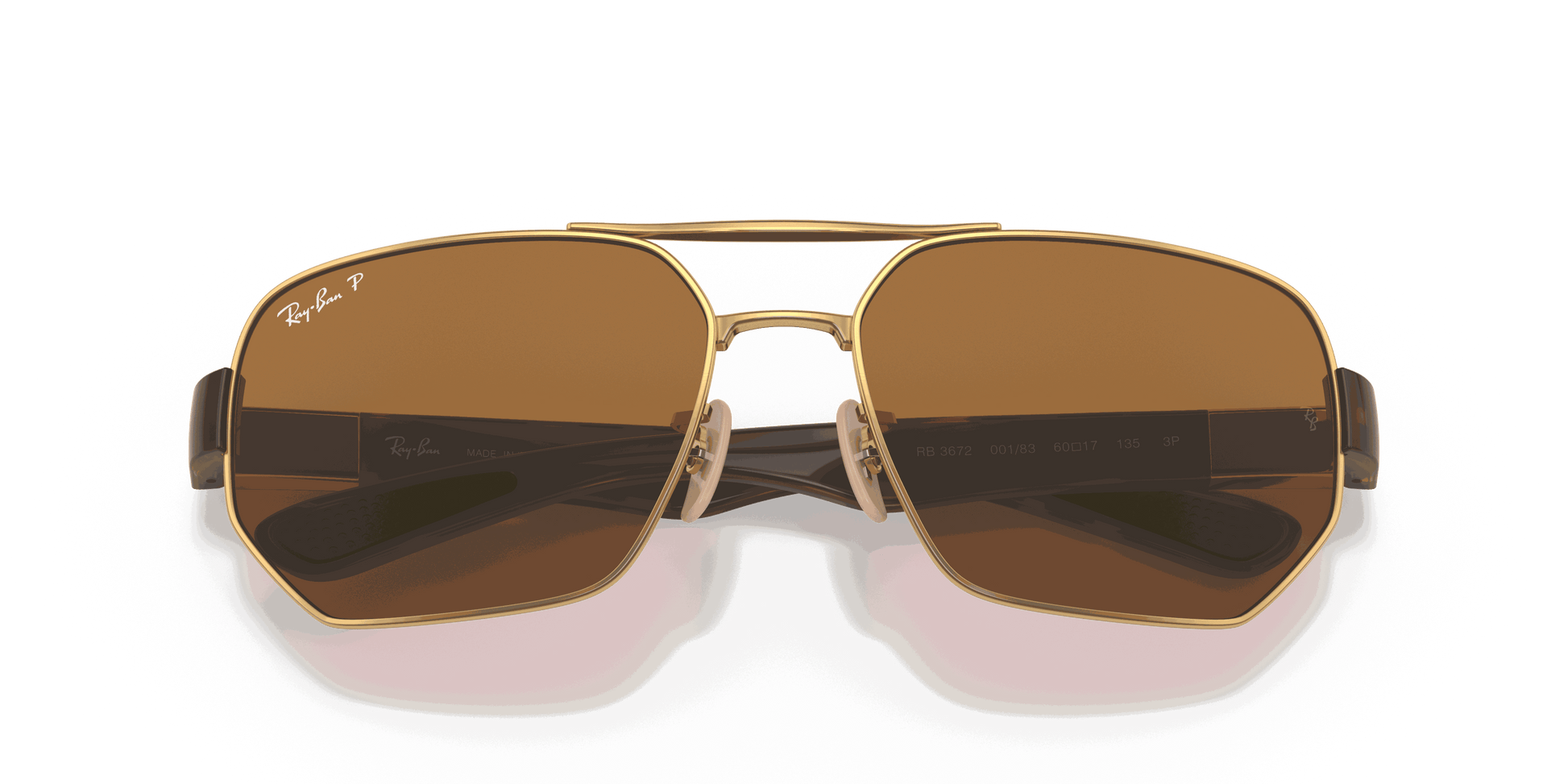 [B-15 Brown Lenses, Polished Arista Gold Frame]