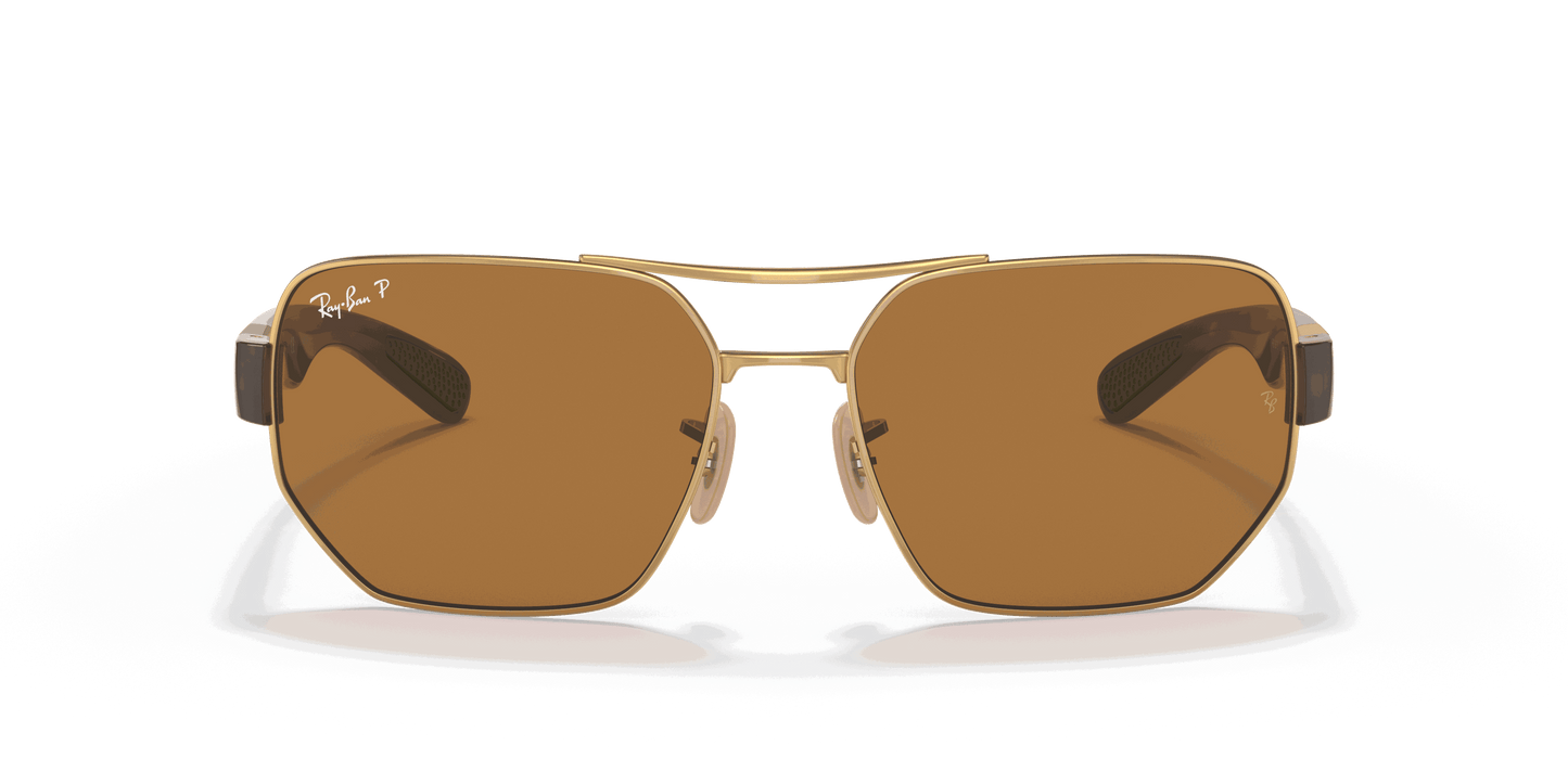 [B-15 Brown Lenses, Polished Arista Gold Frame]