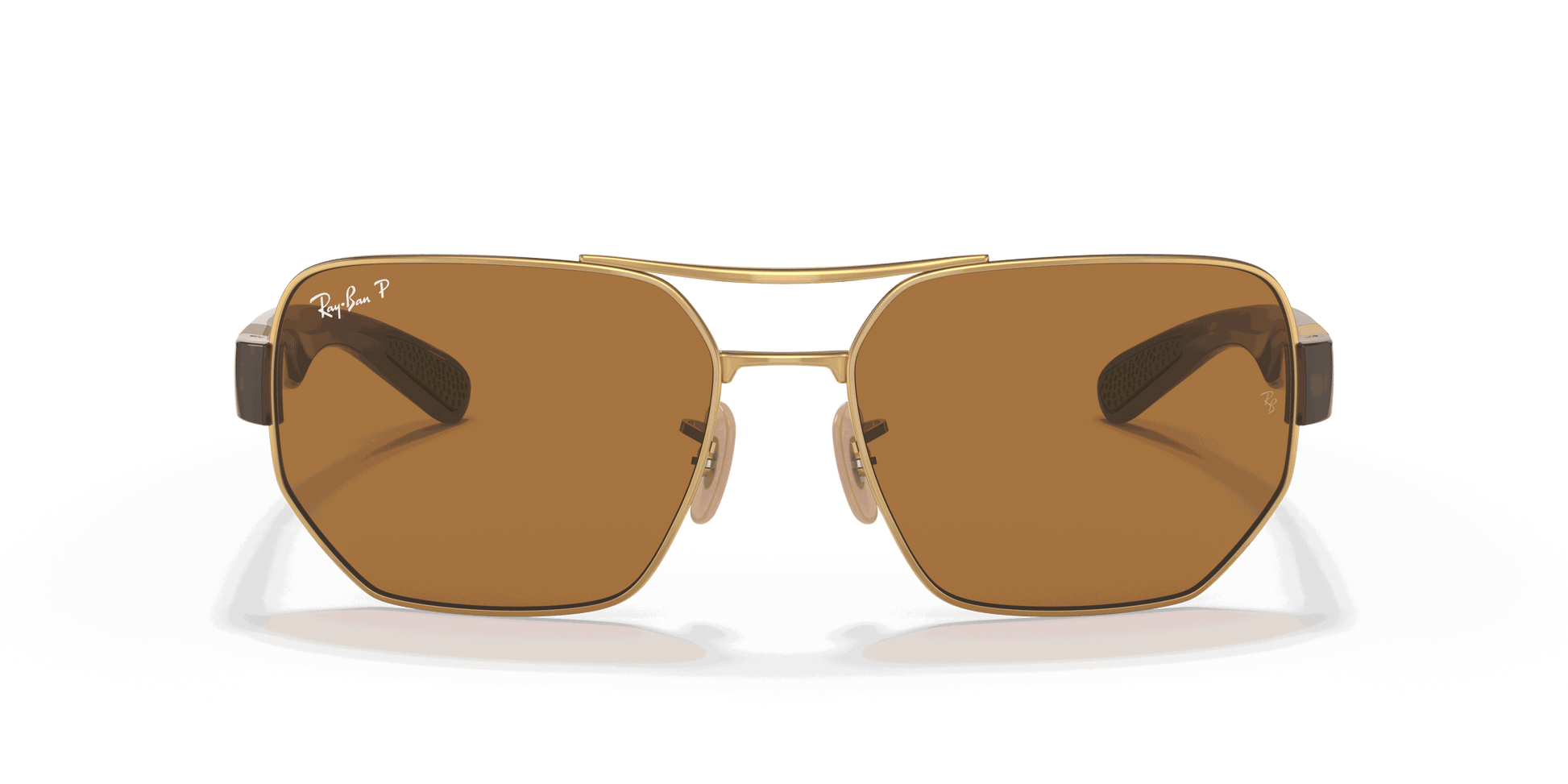 [B-15 Brown Lenses, Polished Arista Gold Frame]