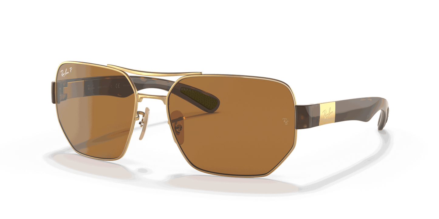 [B-15 Brown Lenses, Polished Arista Gold Frame]