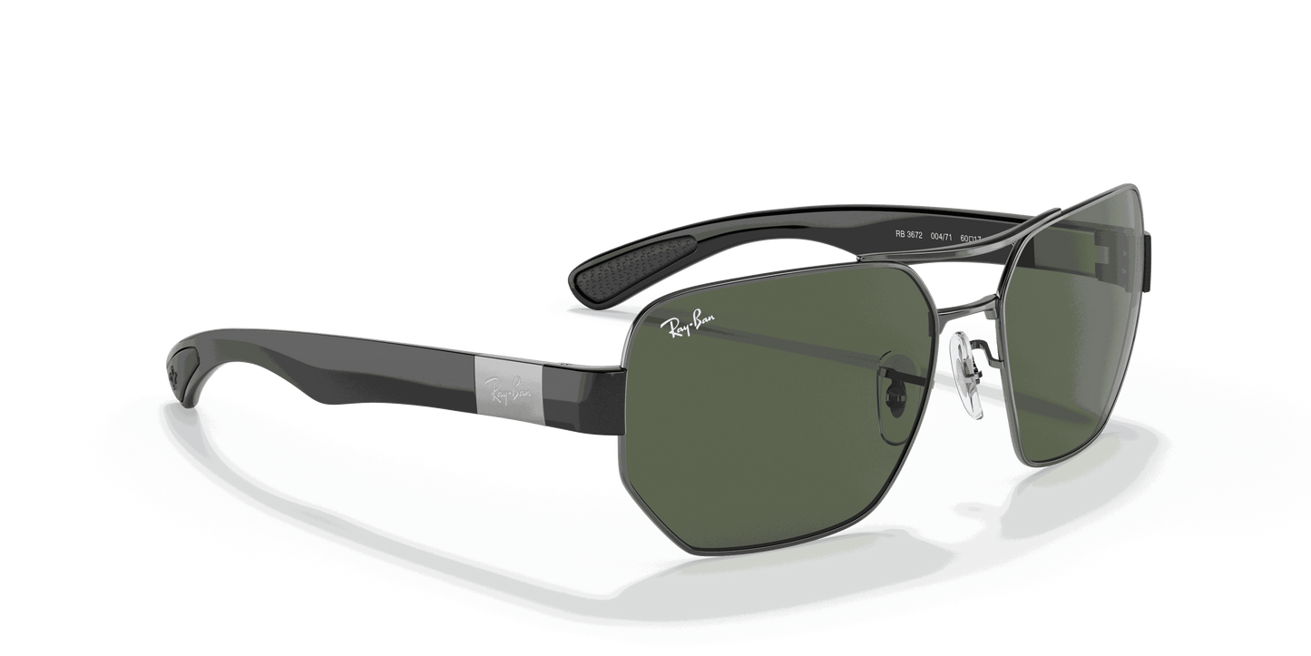 [Green Classic Lenses, Polished Gunmetal Frame]