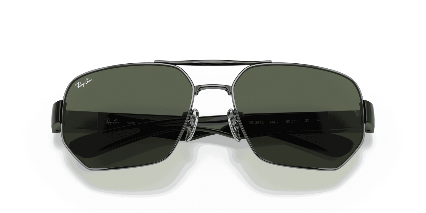 [Green Classic Lenses, Polished Gunmetal Frame]