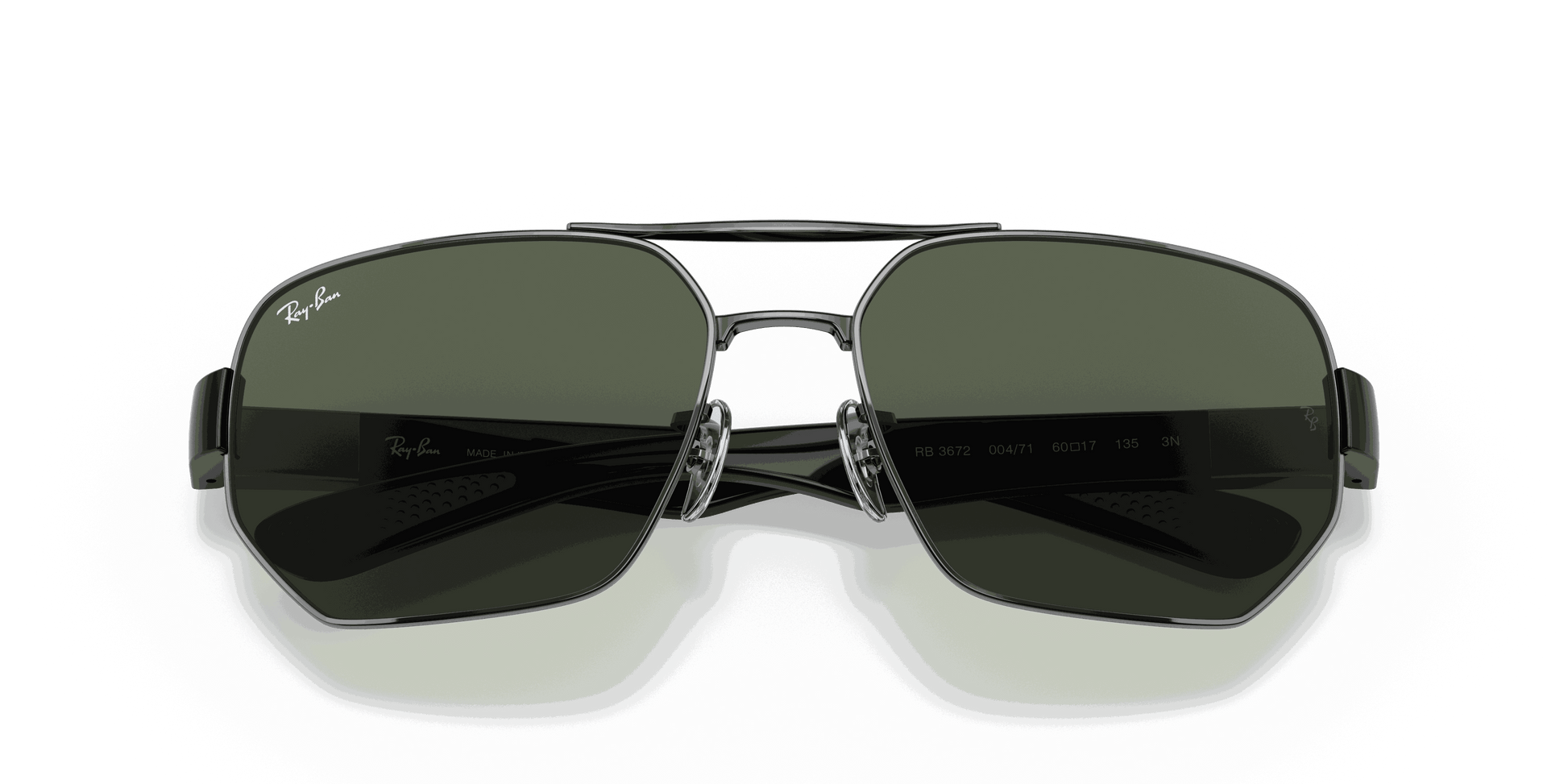 [Green Classic Lenses, Polished Gunmetal Frame]