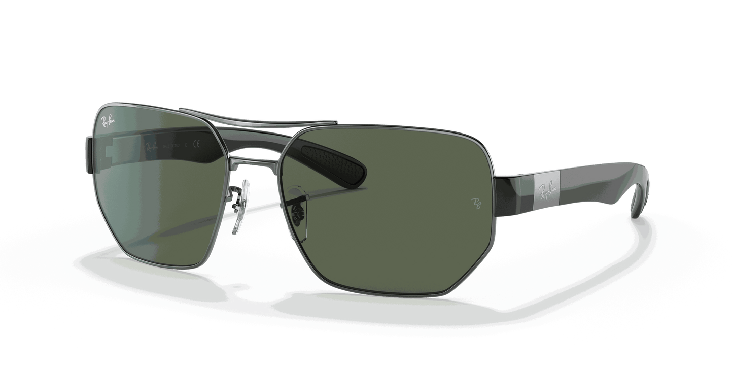 [Green Classic Lenses, Polished Gunmetal Frame]
