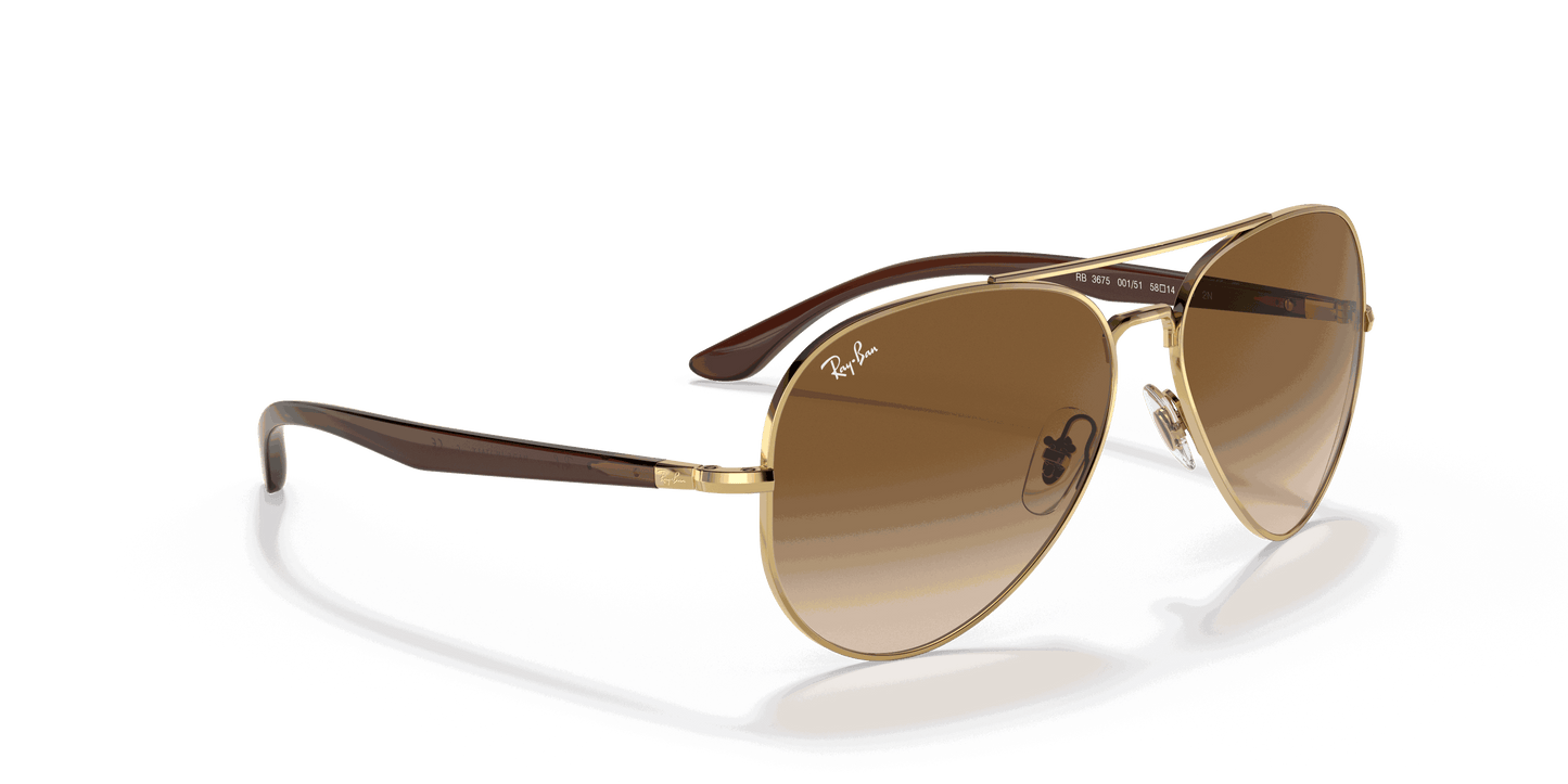 [Light Brown Lenses, Polished Arista Gold Frame]