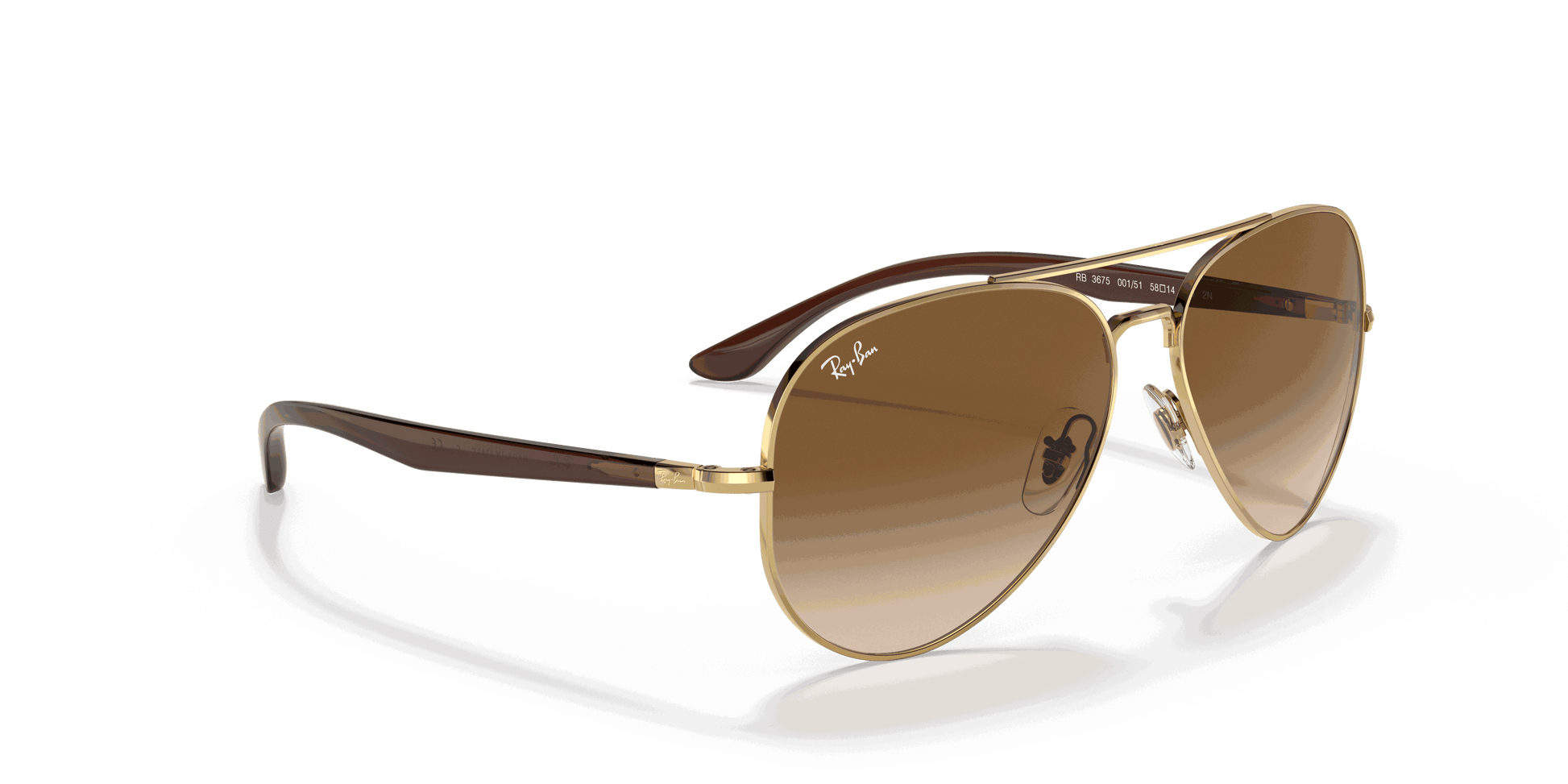 [Light Brown Lenses, Polished Arista Gold Frame]