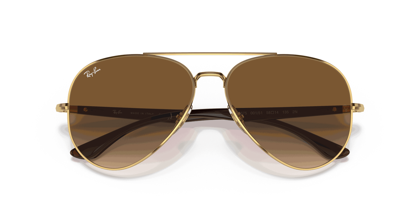 [Light Brown Lenses, Polished Arista Gold Frame]