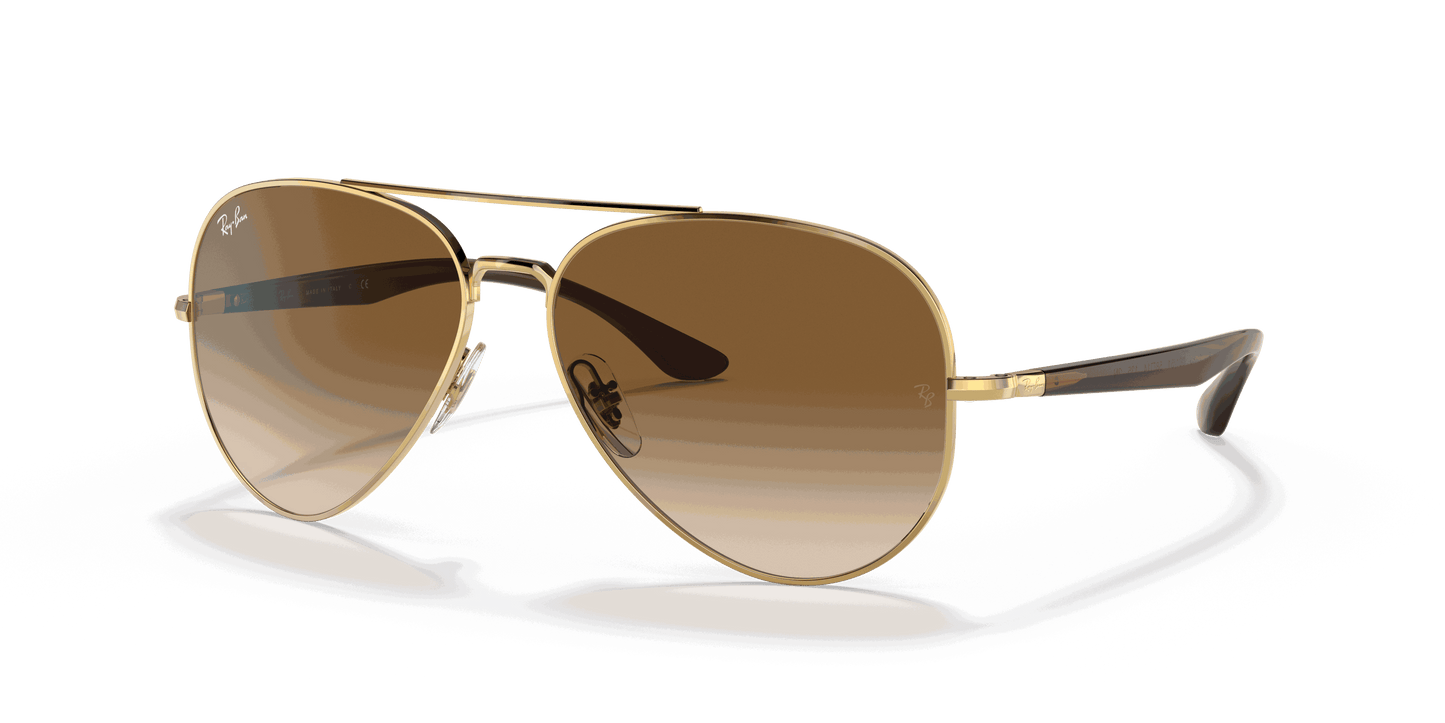 [Light Brown Lenses, Polished Arista Gold Frame]