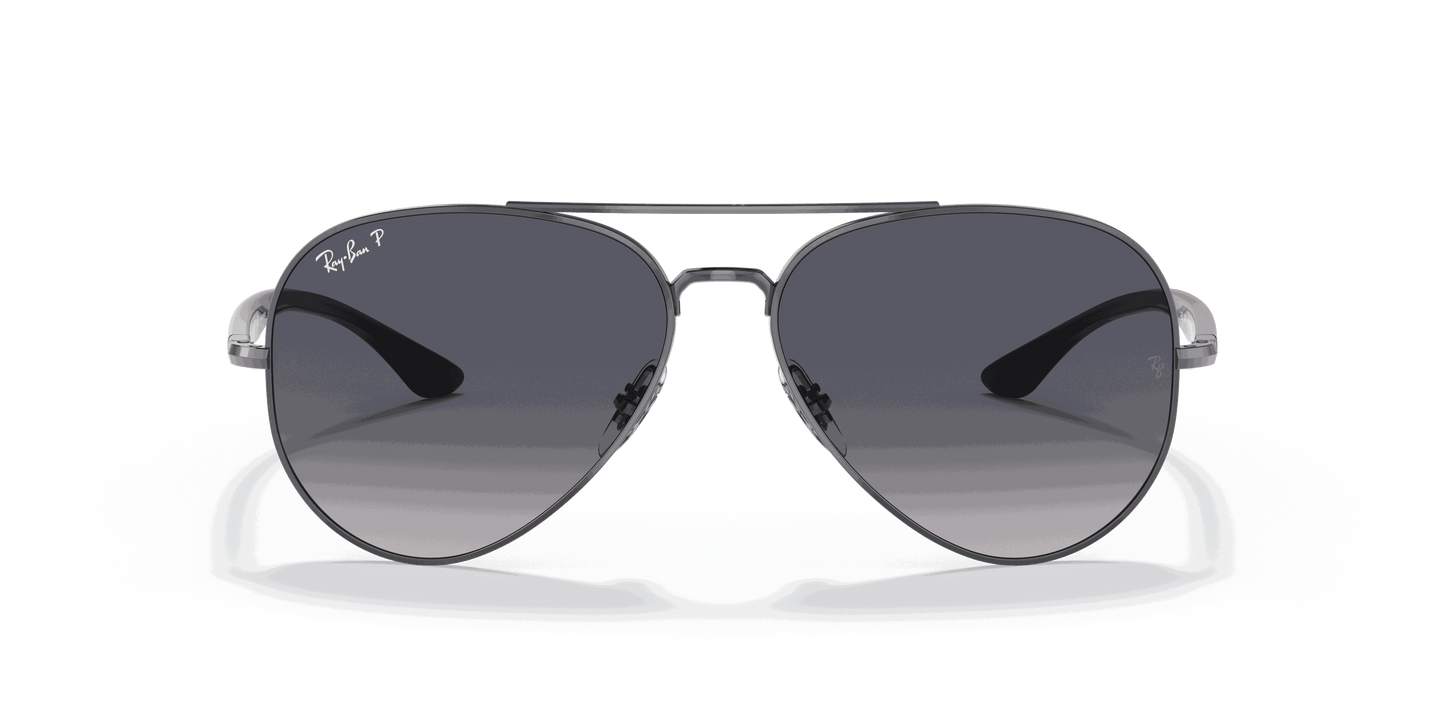 [Blue/Grey Lenses, Polished Gunmetal Frame]