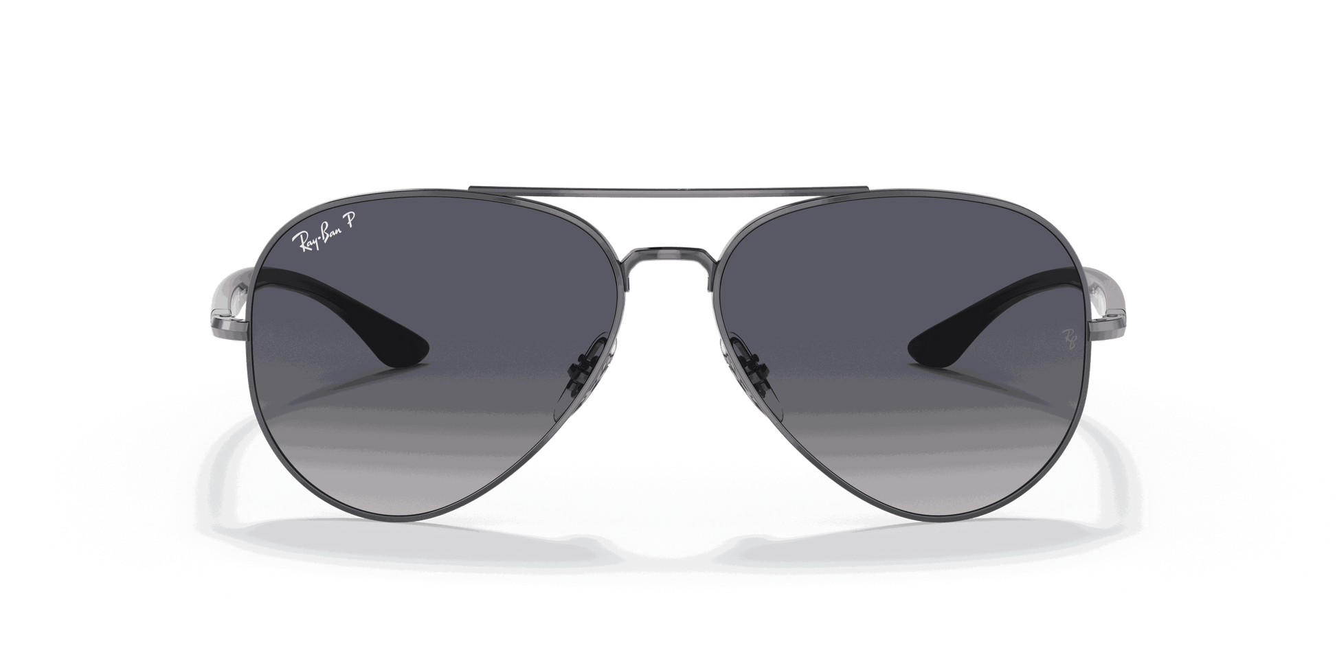 [Blue/Grey Lenses, Polished Gunmetal Frame]