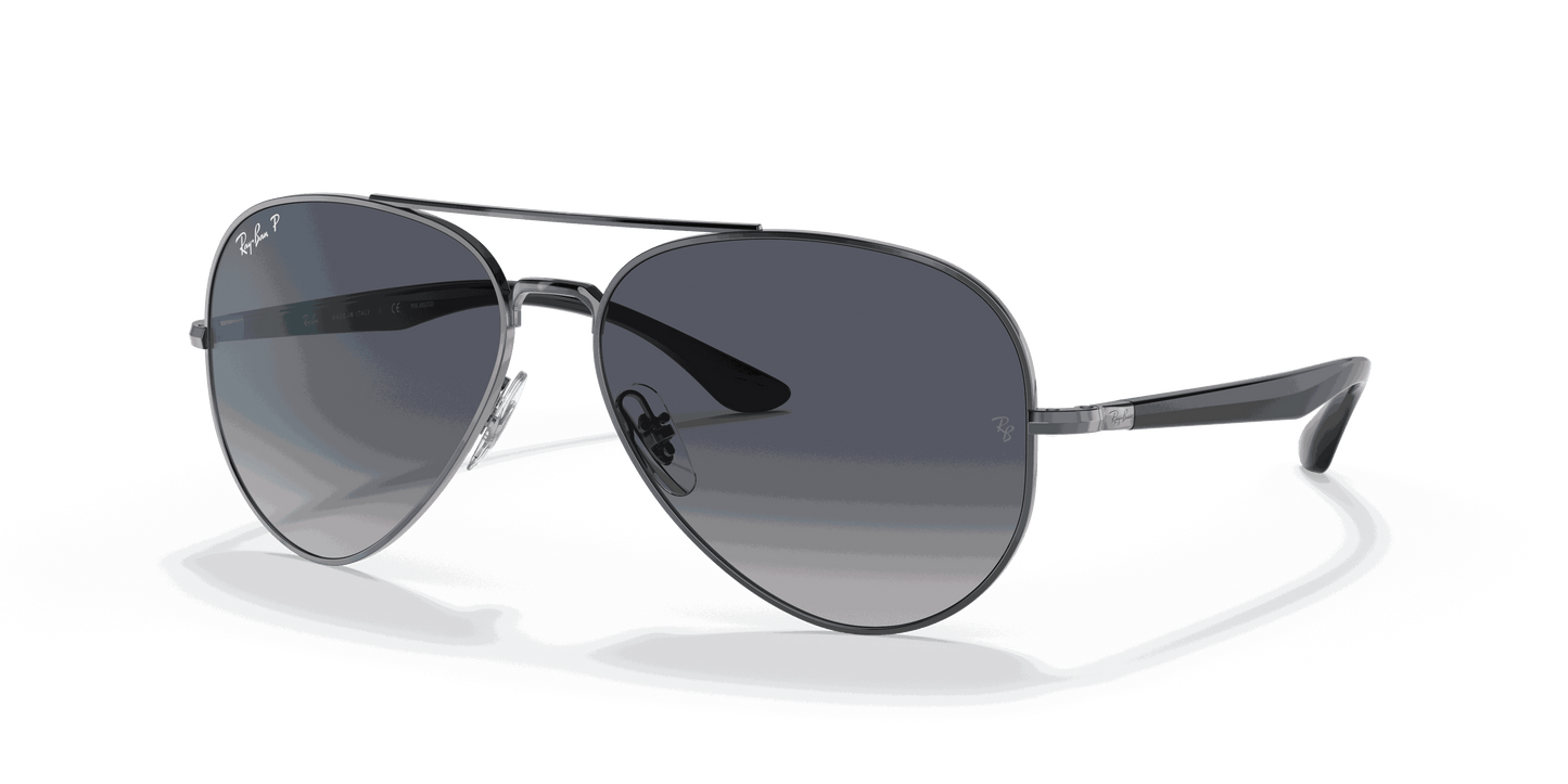 [Blue/Grey Lenses, Polished Gunmetal Frame]
