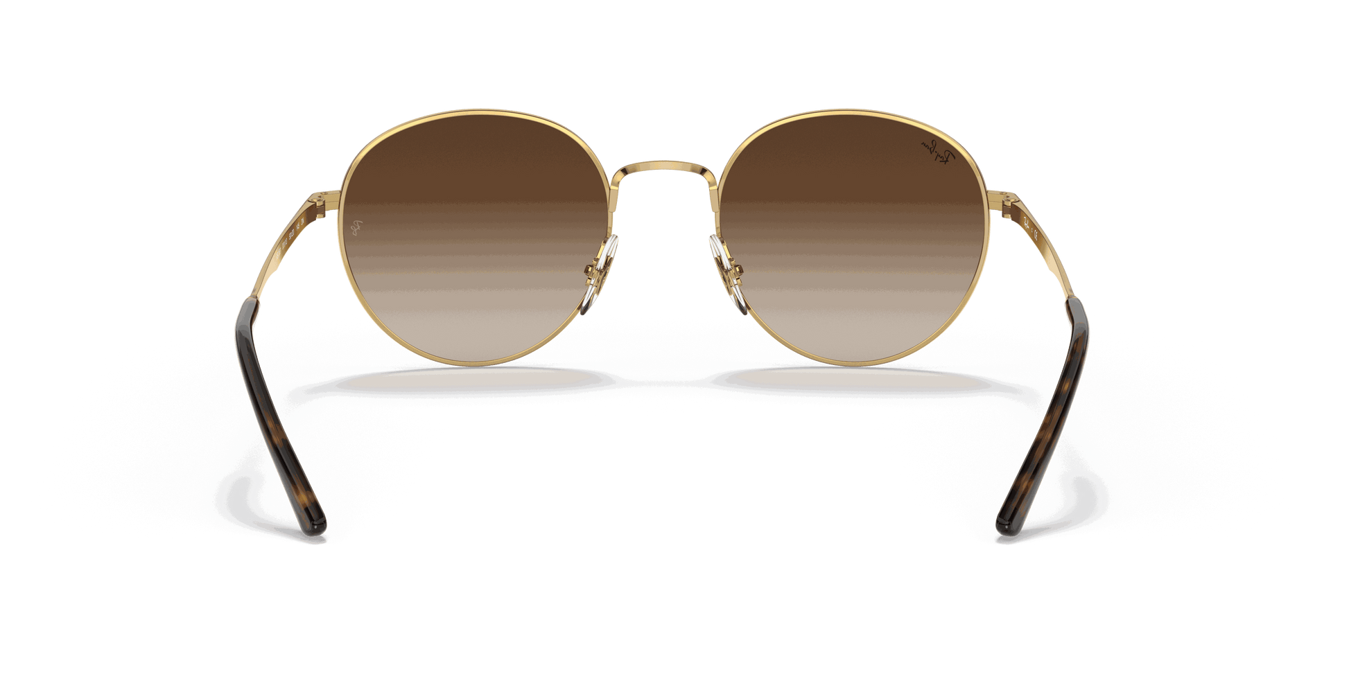 [Gradient Brown Lenses, Polished Arista Gold Frame]