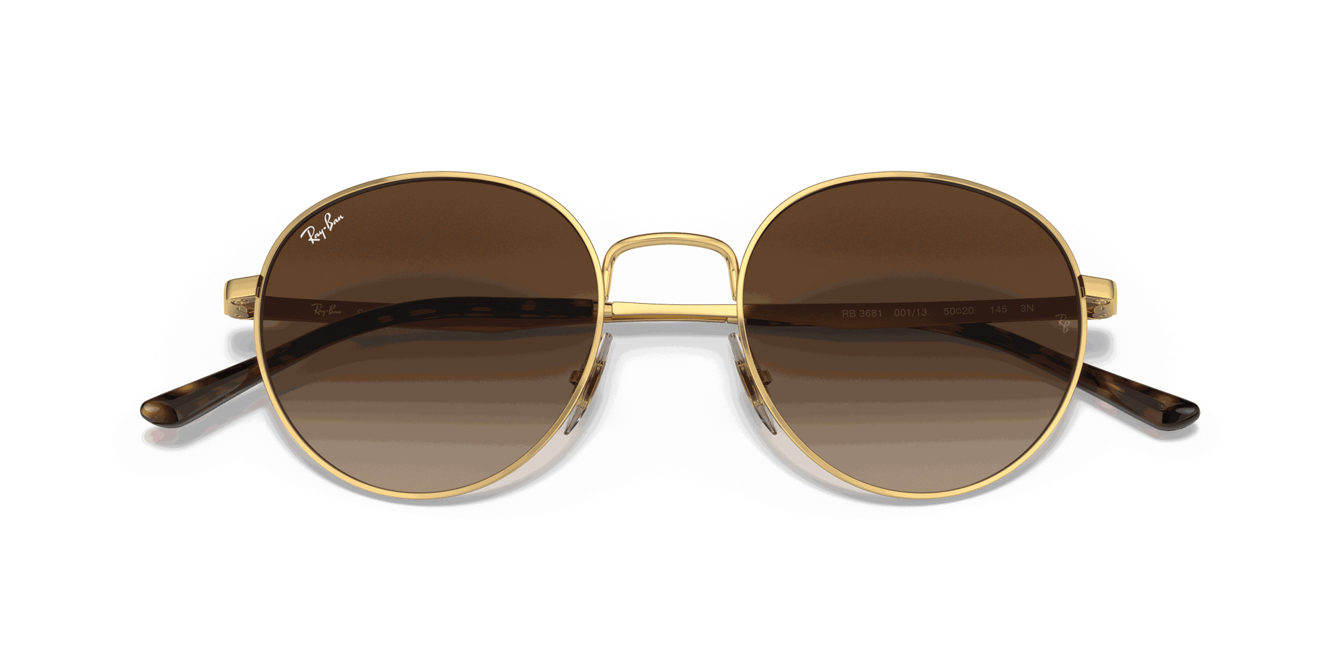 [Gradient Brown Lenses, Polished Arista Gold Frame]