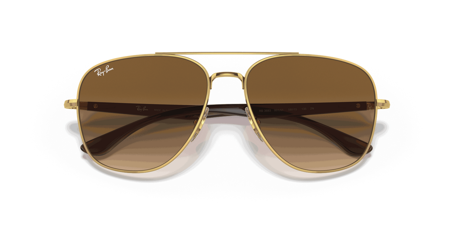 [Brown Lenses, Polished Arista Gold Frame]