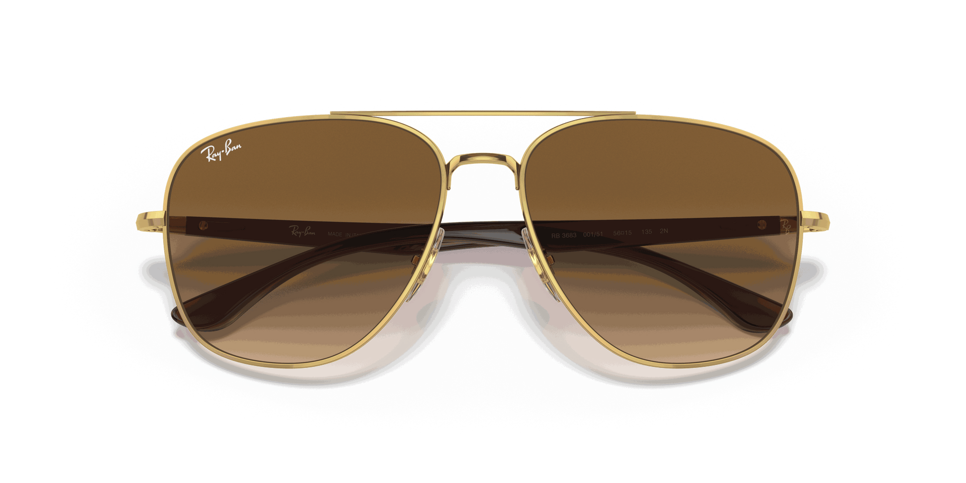 [Brown Lenses, Polished Arista Gold Frame]