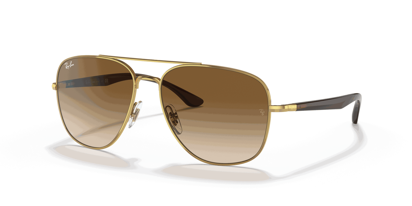 [Brown Lenses, Polished Arista Gold Frame]