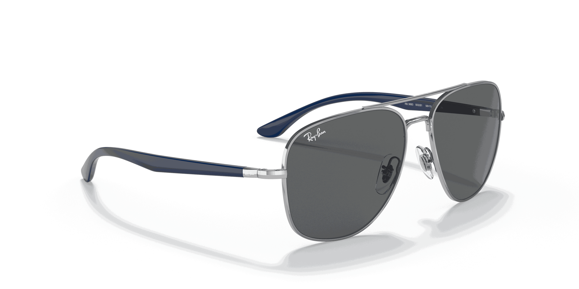 [Dark Grey Lenses, Polished Silver Frame]