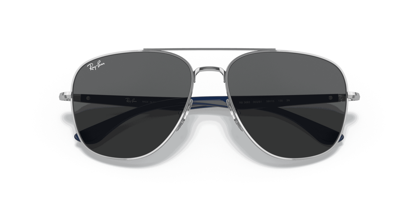 [Dark Grey Lenses, Polished Silver Frame]