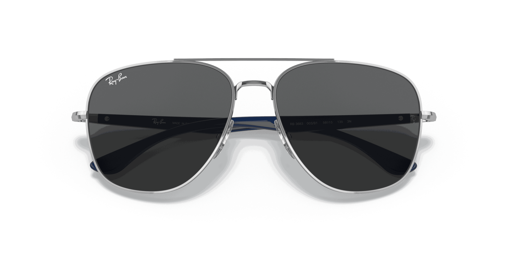 [Dark Grey Lenses, Polished Silver Frame]
