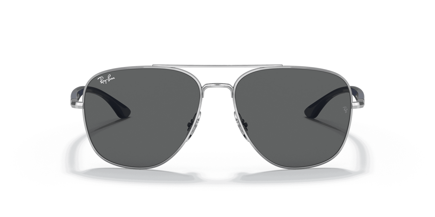 [Dark Grey Lenses, Polished Silver Frame]