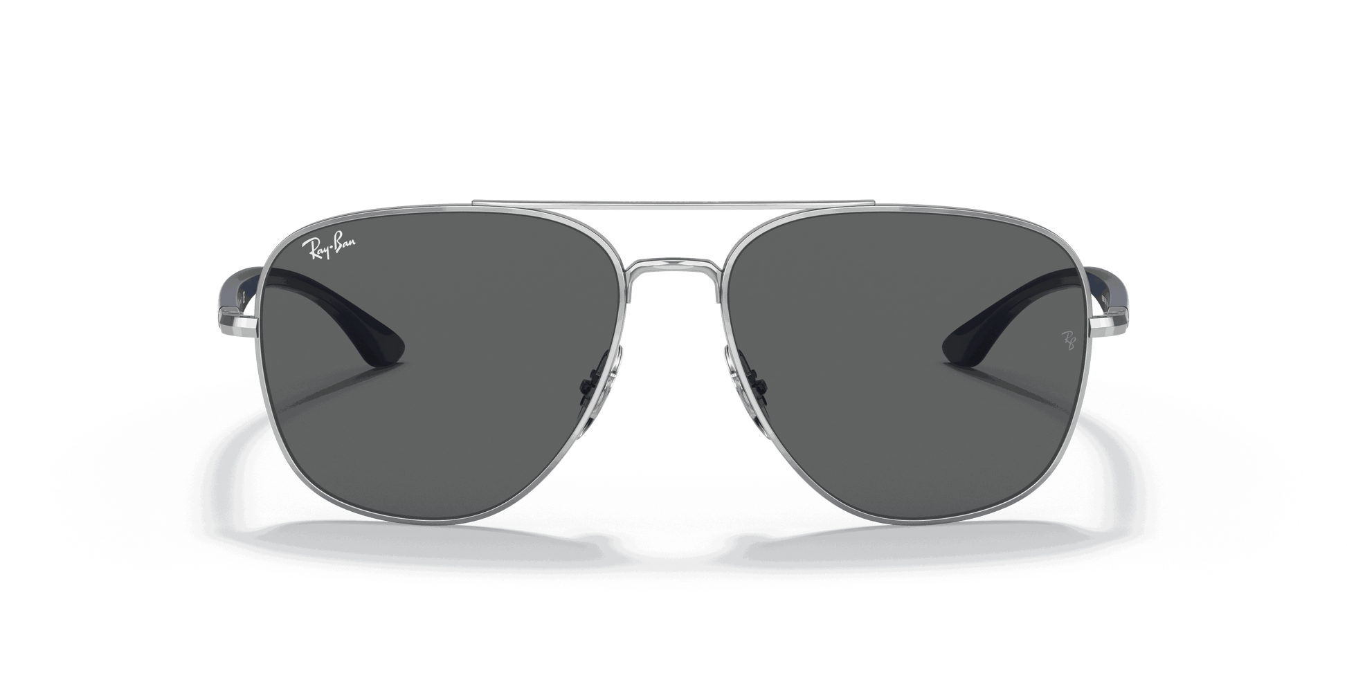 [Dark Grey Lenses, Polished Silver Frame]