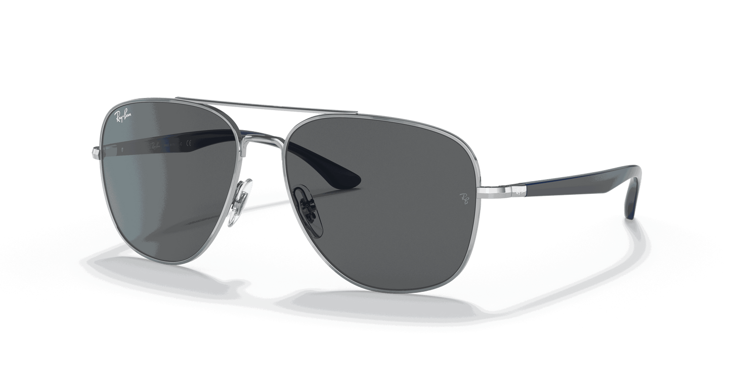 [Dark Grey Lenses, Polished Silver Frame]