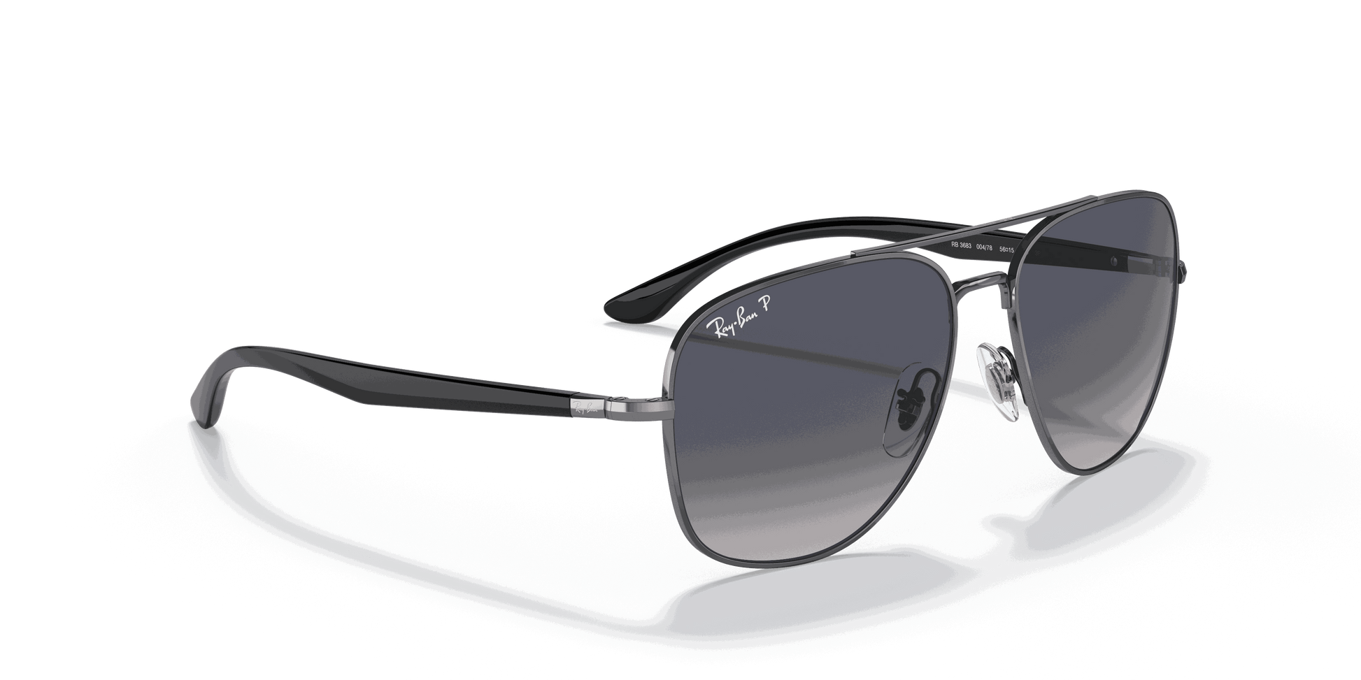 [Blue/Grey Lenses, Polished Gunmetal Frame]