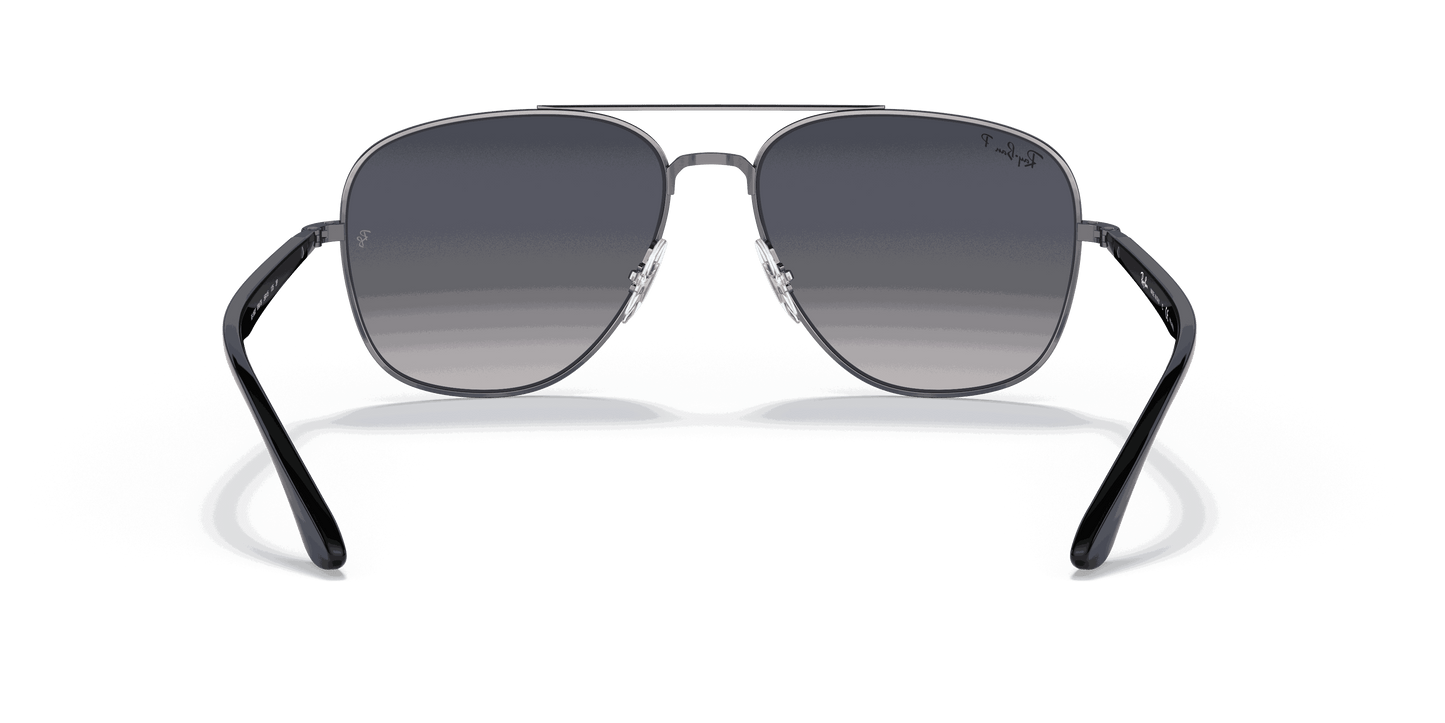 [Blue/Grey Lenses, Polished Gunmetal Frame]