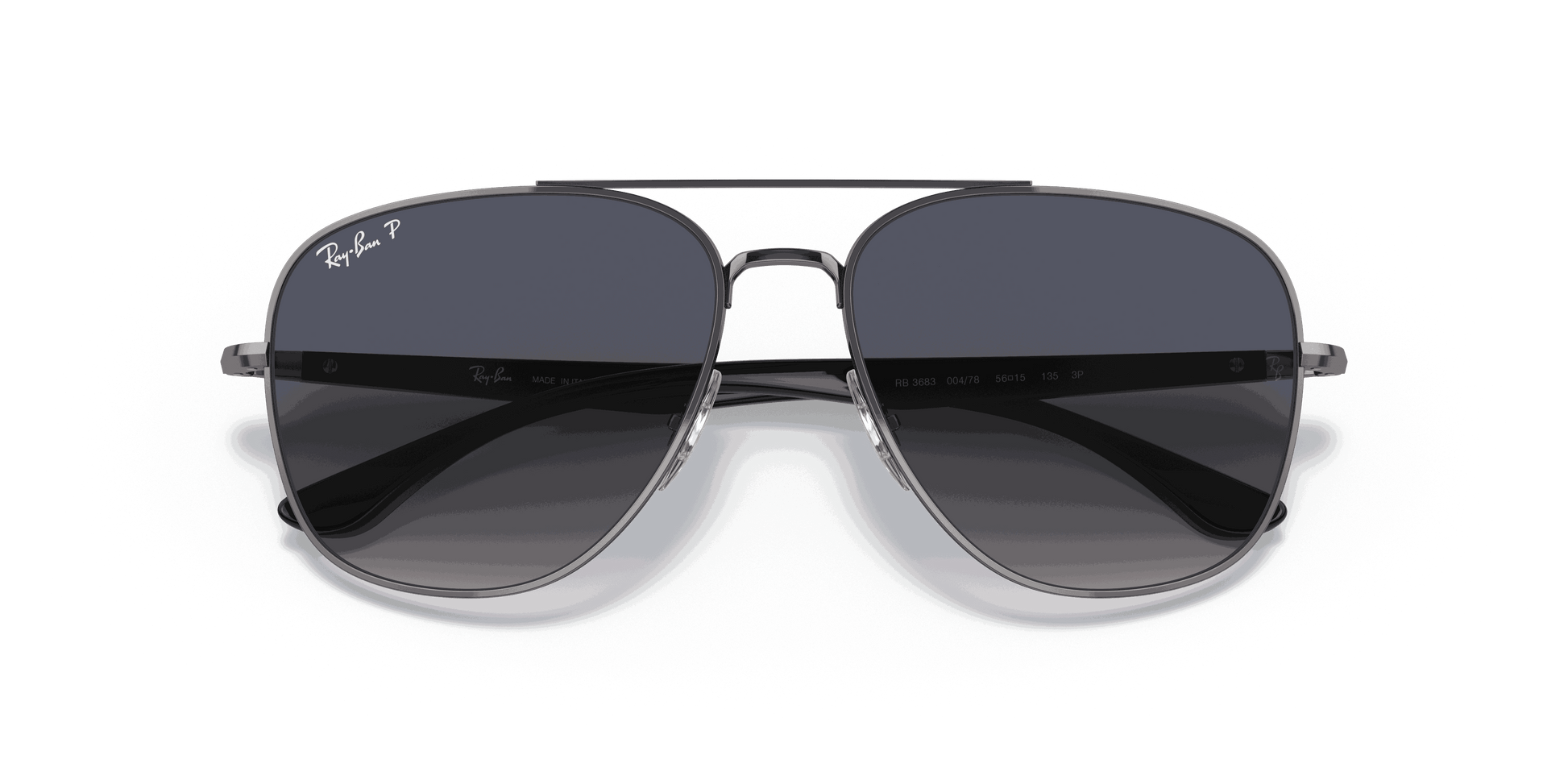[Blue/Grey Lenses, Polished Gunmetal Frame]