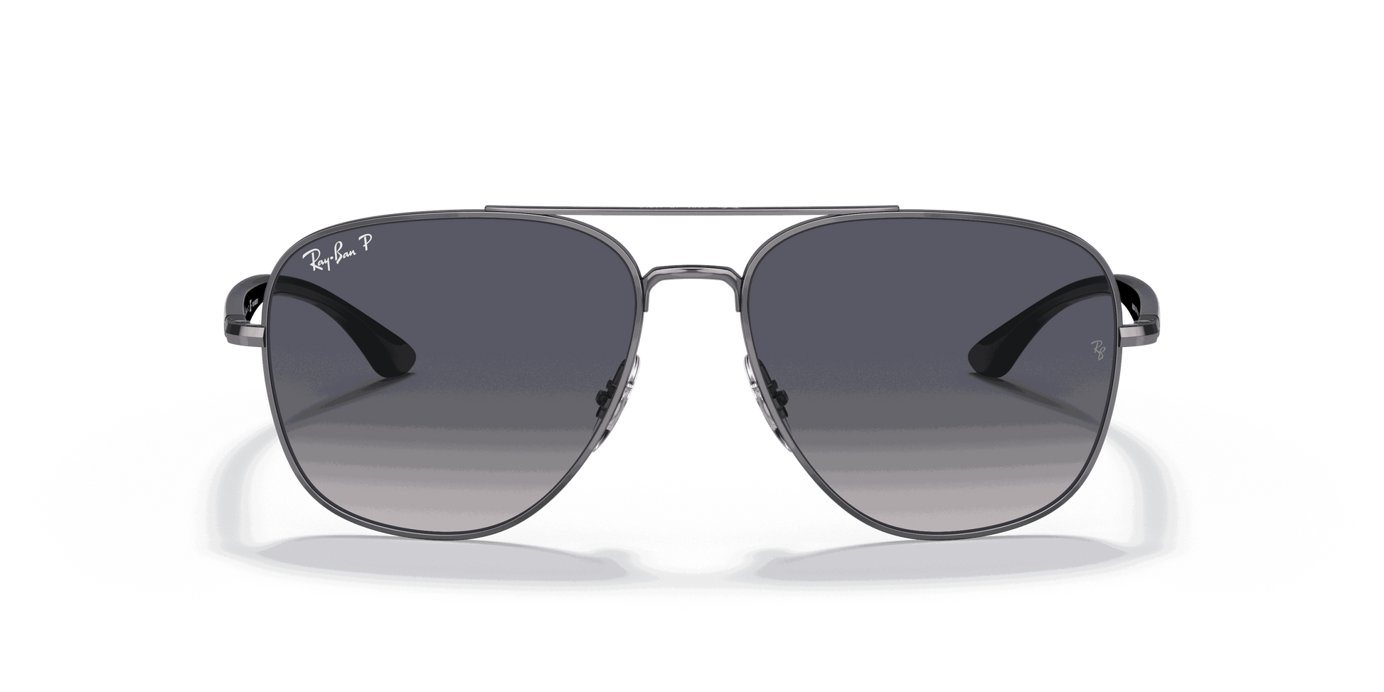 [Blue/Grey Lenses, Polished Gunmetal Frame]