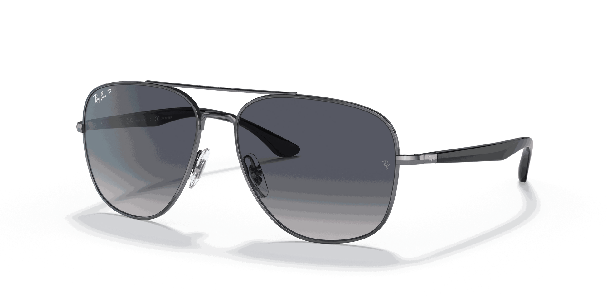 [Blue/Grey Lenses, Polished Gunmetal Frame]