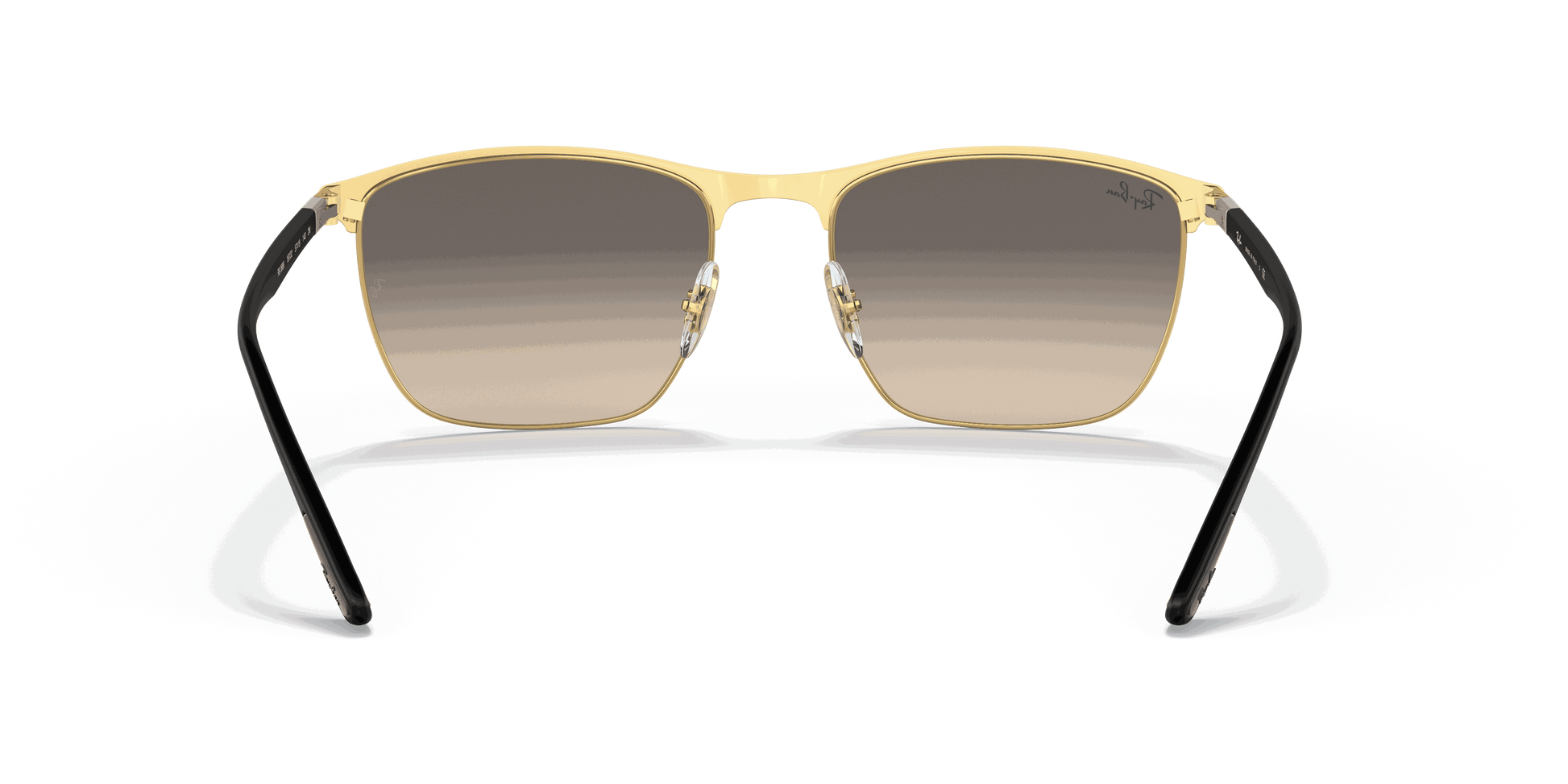 [Clear Grey Lenses, Polished Black On Gold Frame]