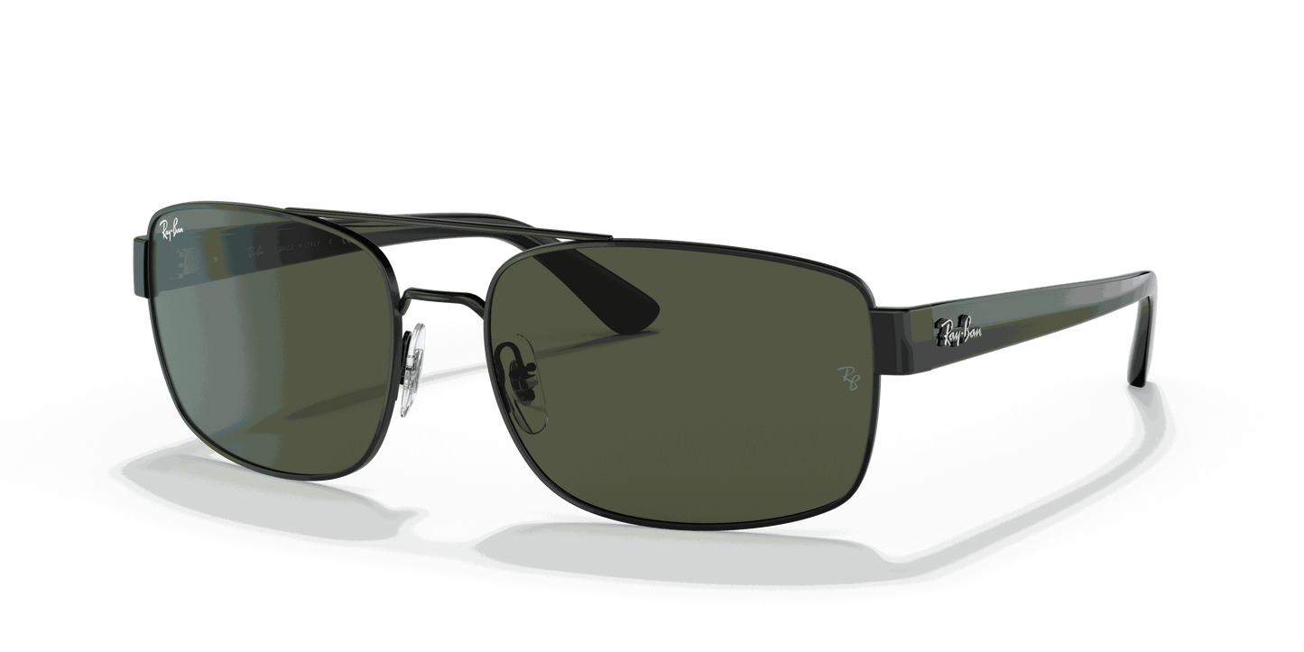 [Green Lenses, Polished Black Frame]
