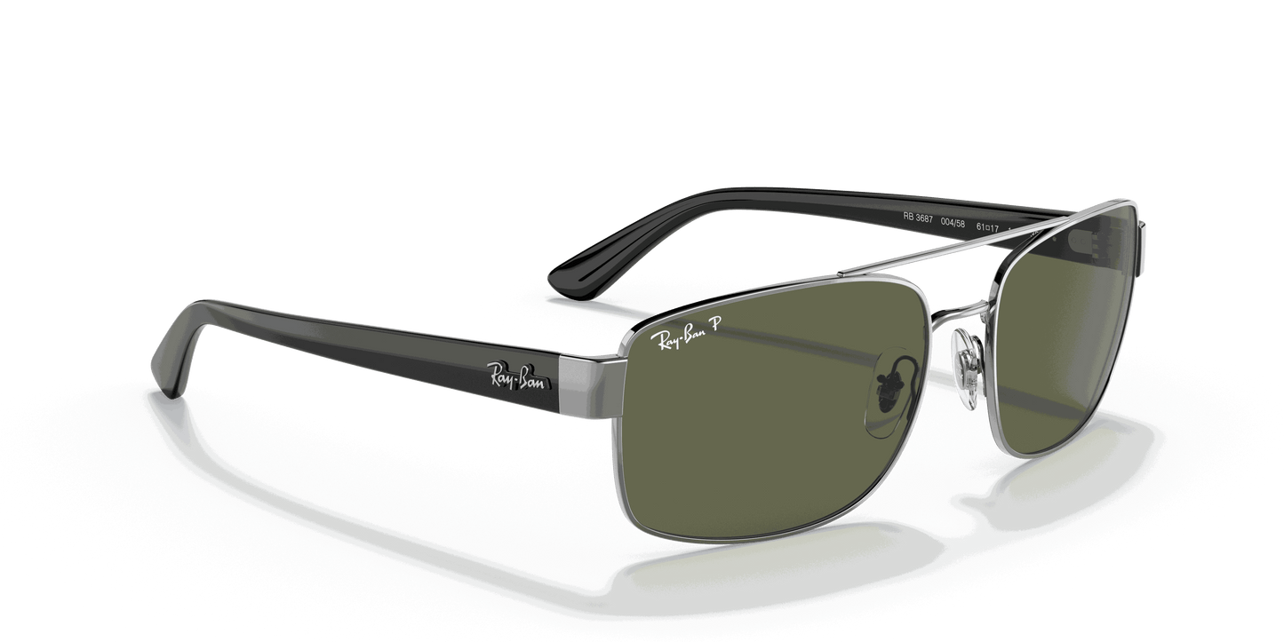 [Green Polar Lenses, Polished Gunmetal Frame]