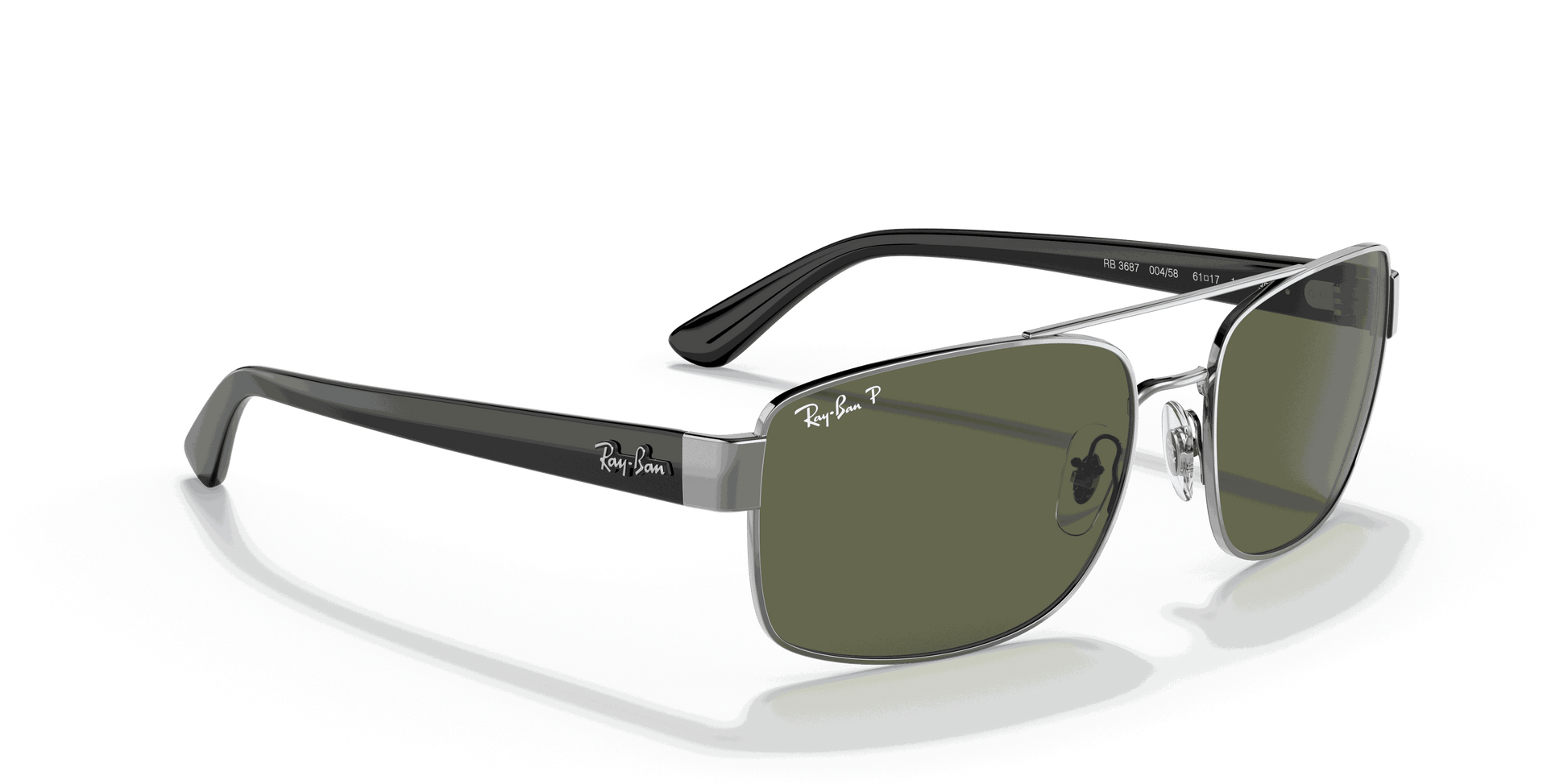[Green Polar Lenses, Polished Gunmetal Frame]