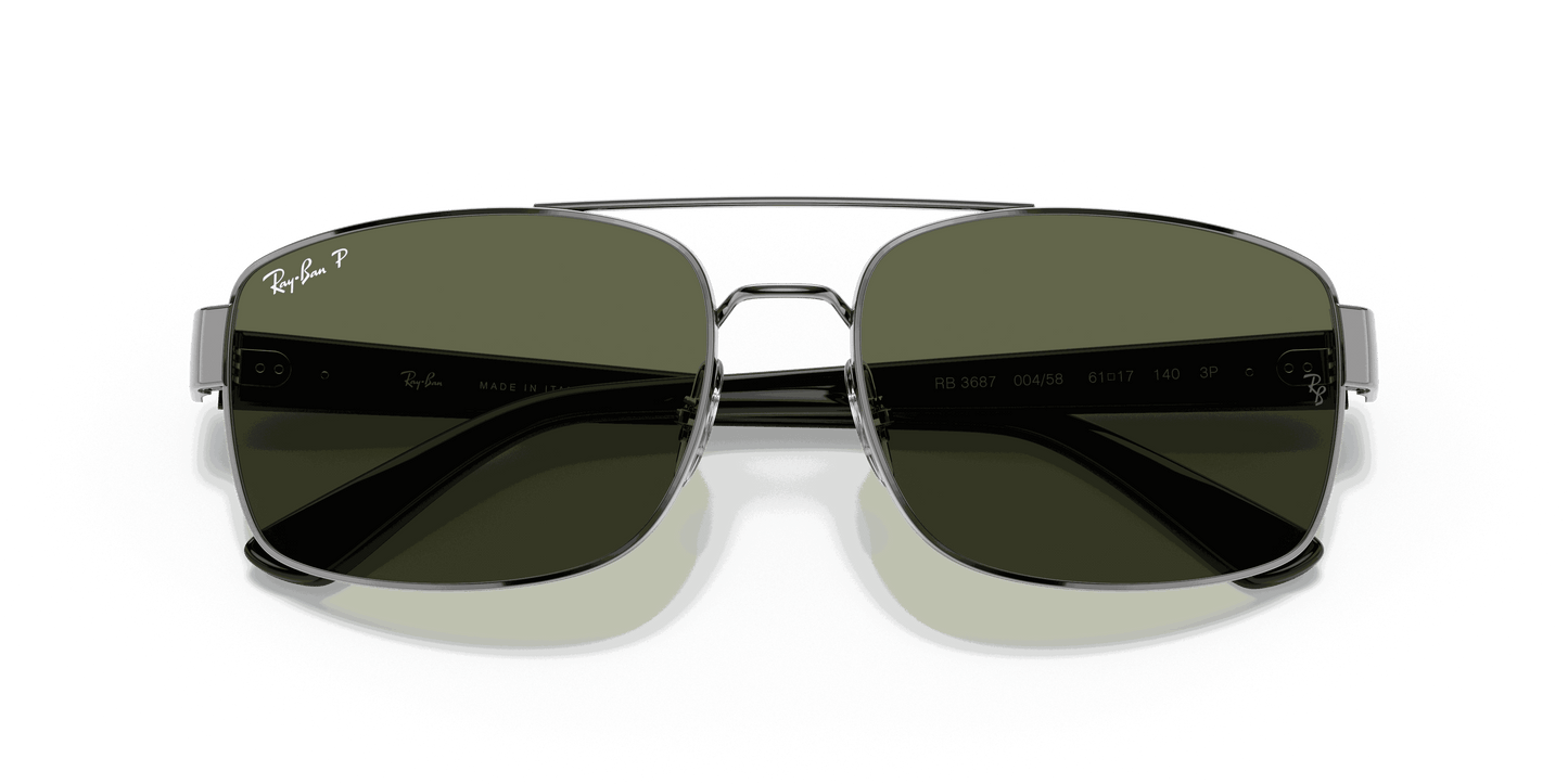 [Green Polar Lenses, Polished Gunmetal Frame]