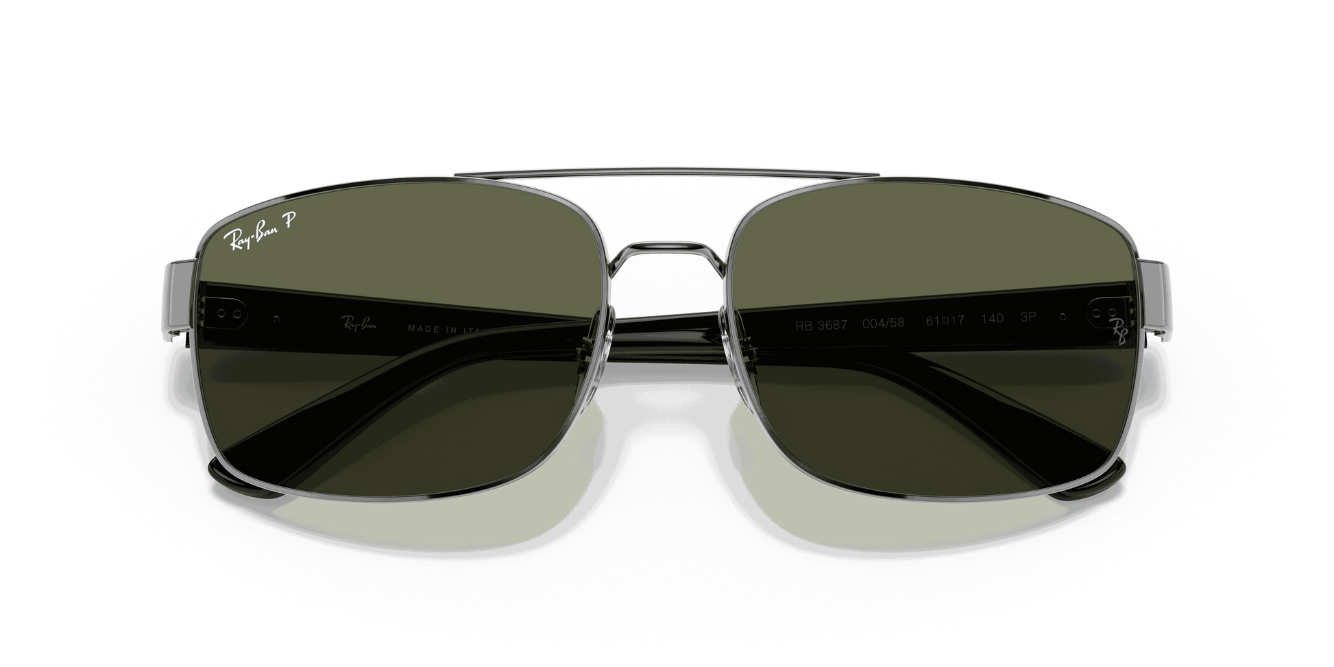 [Green Polar Lenses, Polished Gunmetal Frame]