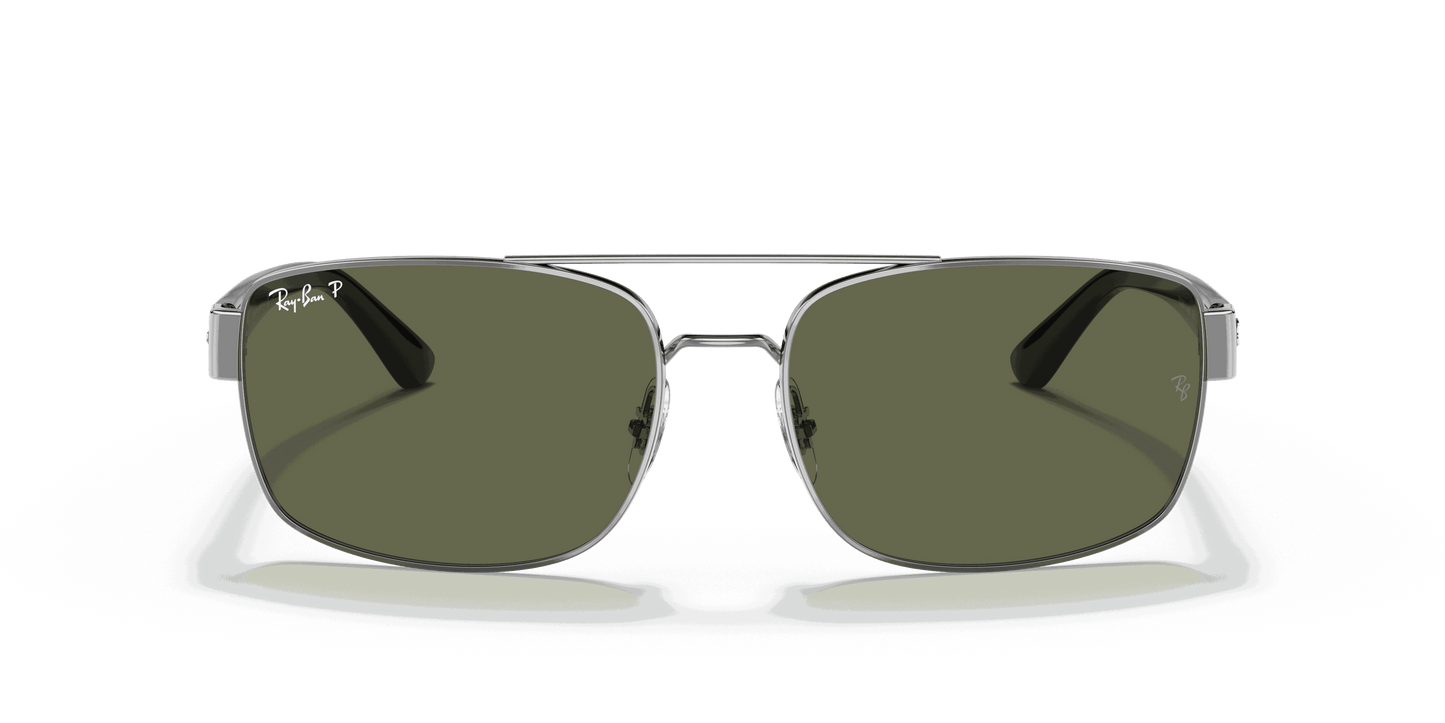 [Green Polar Lenses, Polished Gunmetal Frame]