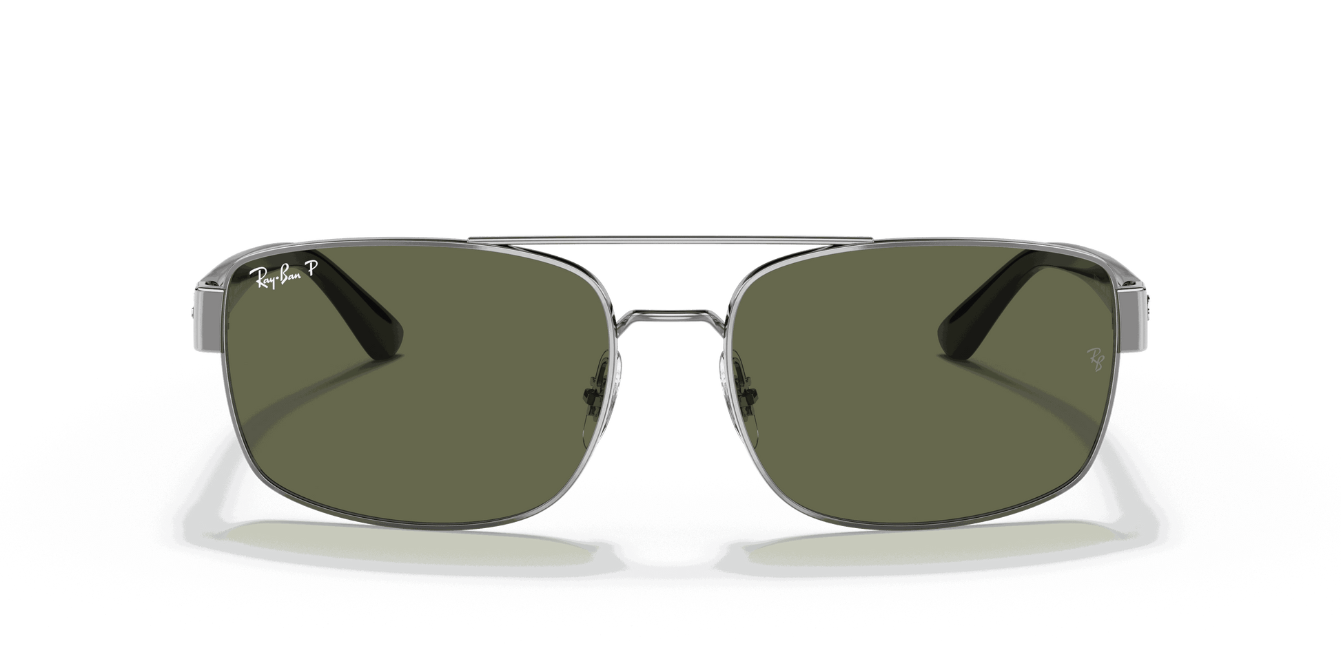 [Green Polar Lenses, Polished Gunmetal Frame]