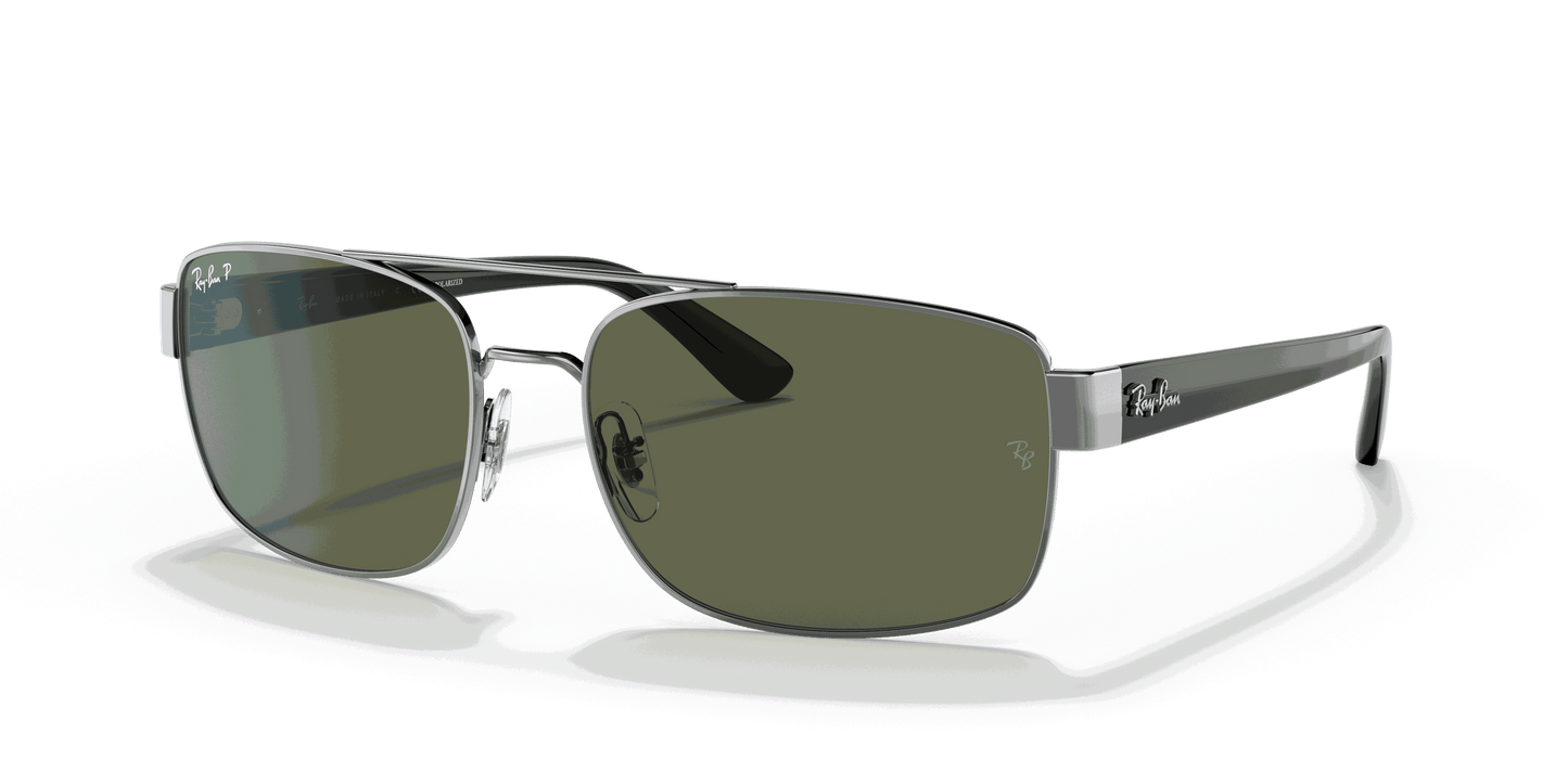 [Green Polar Lenses, Polished Gunmetal Frame]