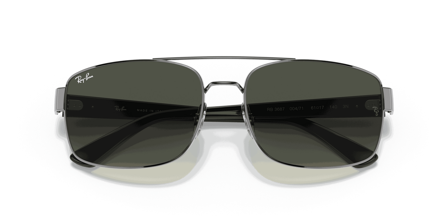 [Grey Gradient Lenses, Polished Gunmetal Frame]