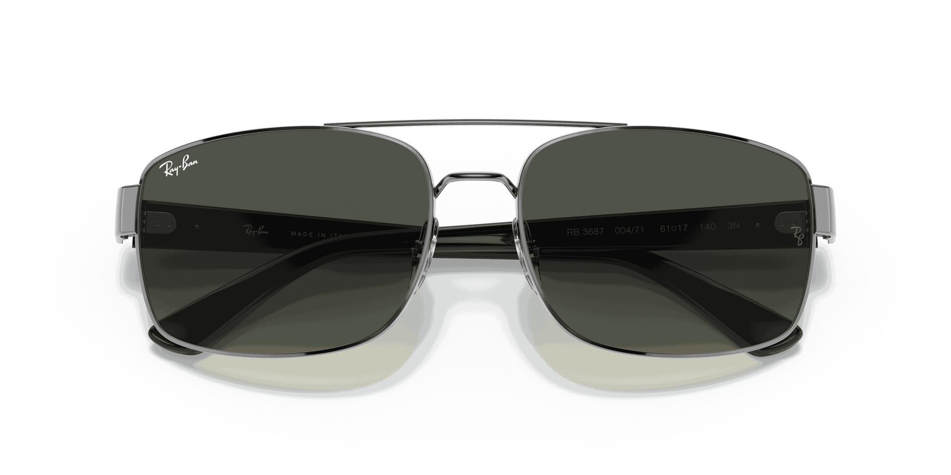 [Grey Gradient Lenses, Polished Gunmetal Frame]