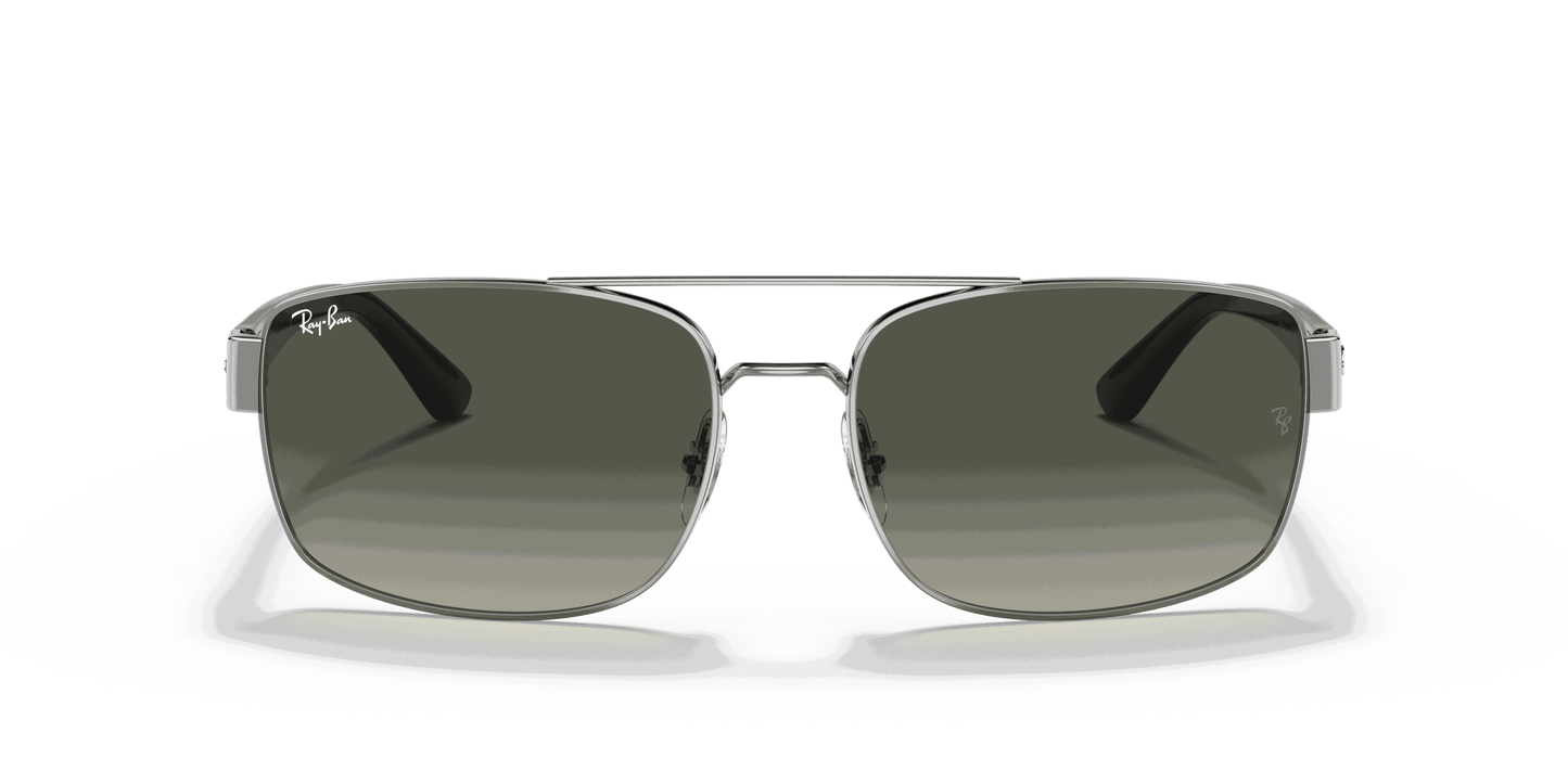 [Grey Gradient Lenses, Polished Gunmetal Frame]