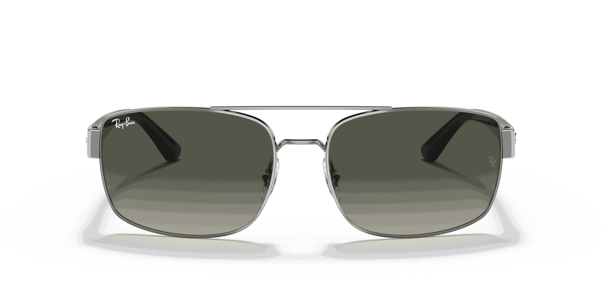 [Grey Gradient Lenses, Polished Gunmetal Frame]