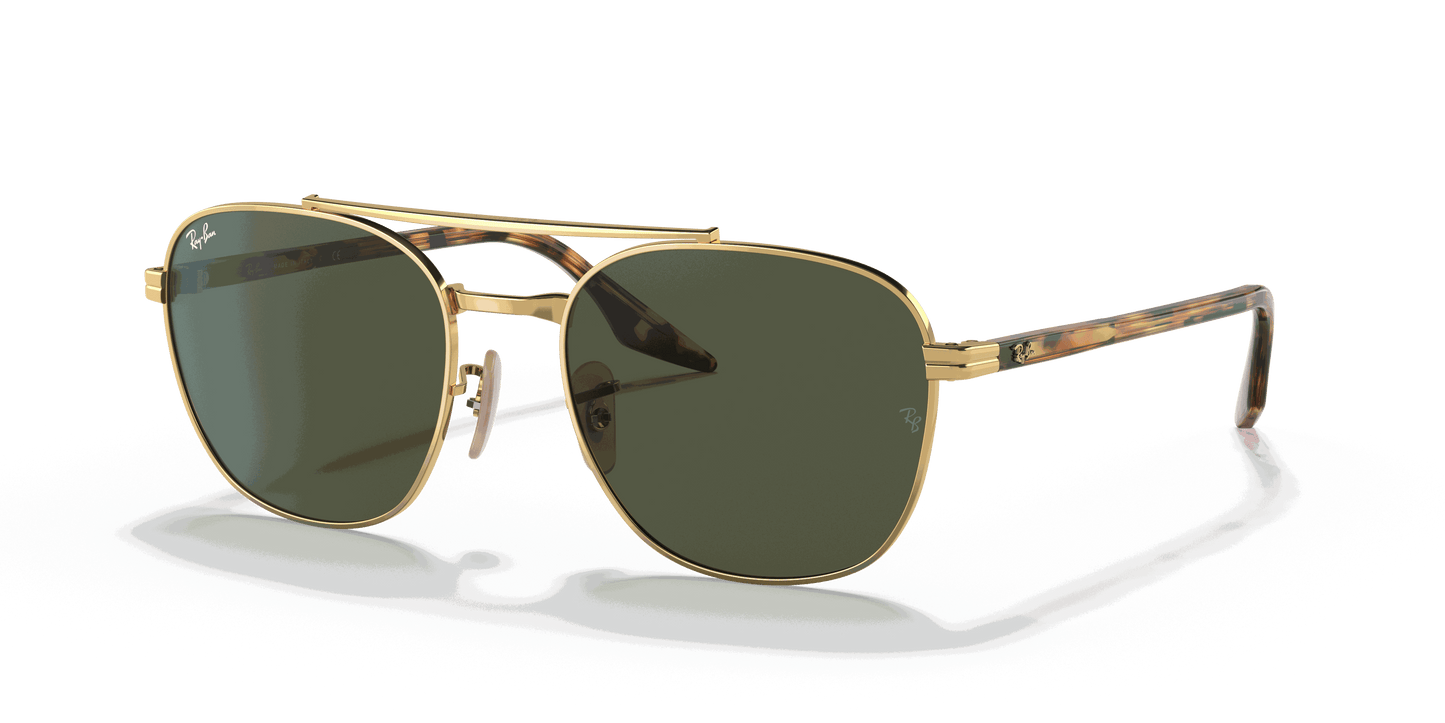 [Green Lenses, Polished Arista Gold Frame]