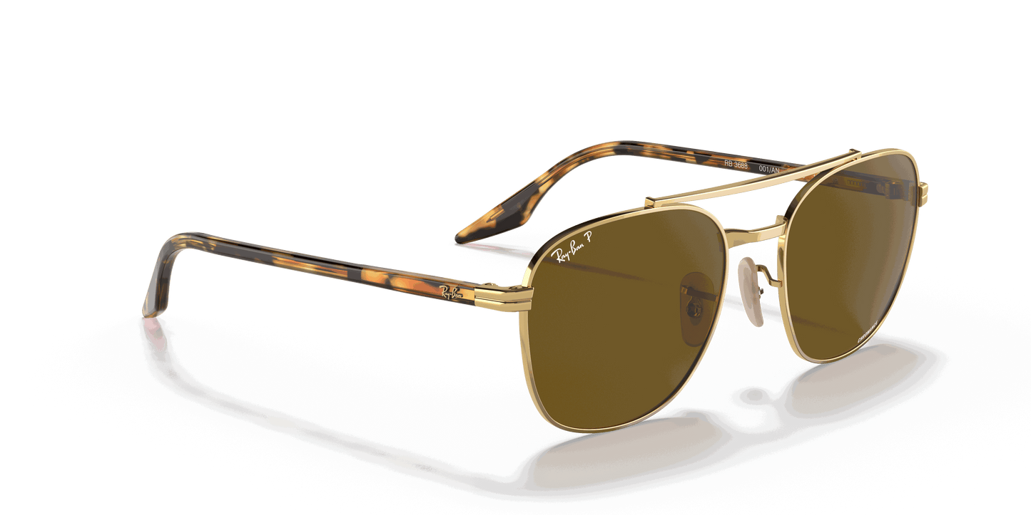 [Brown Lenses, Polished Arista Gold Frame]